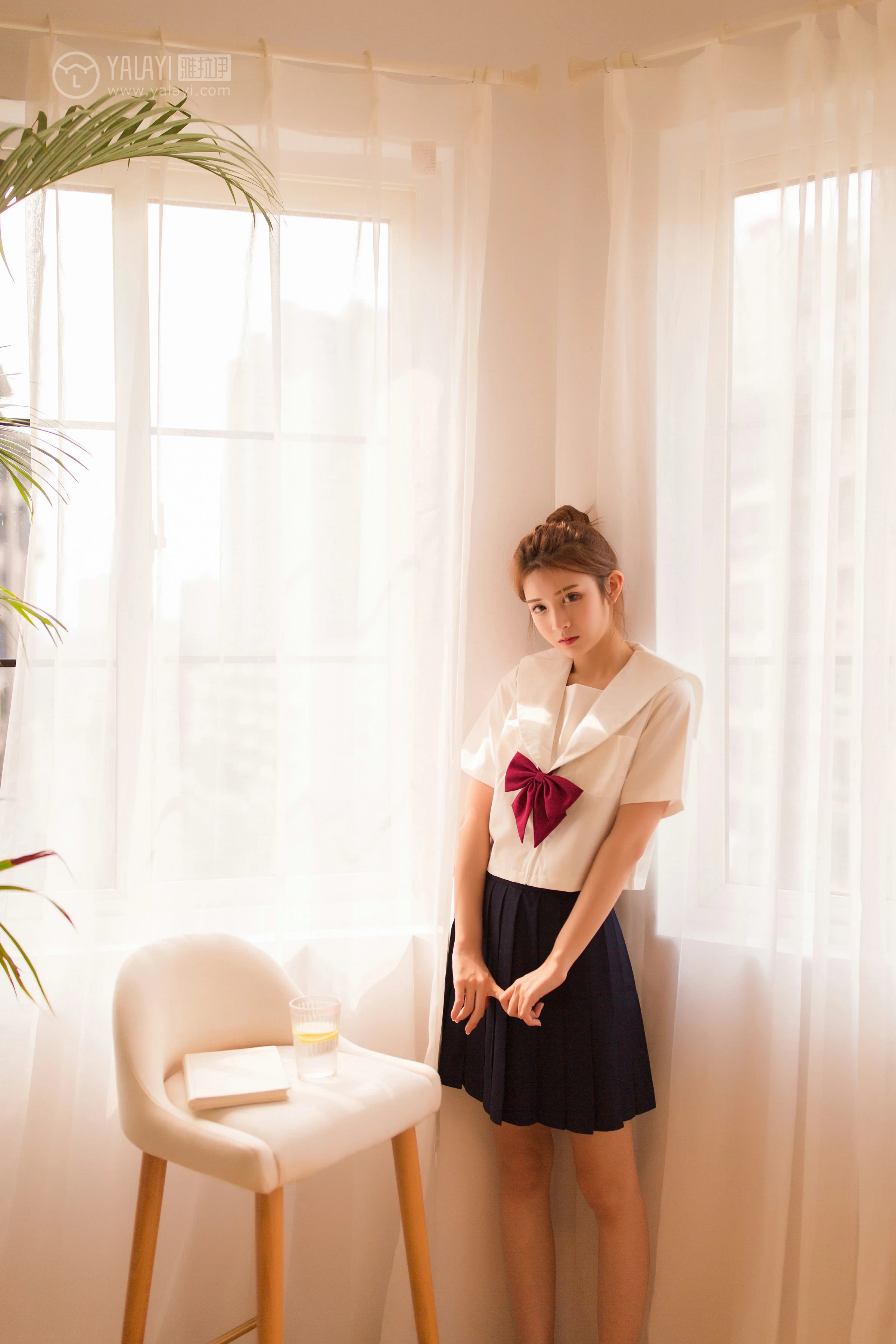 [YALAYI雅拉伊]NO.115 念念不忘 丸糯糯 高中女生制服与黑色短裙清纯私房写真集第7张