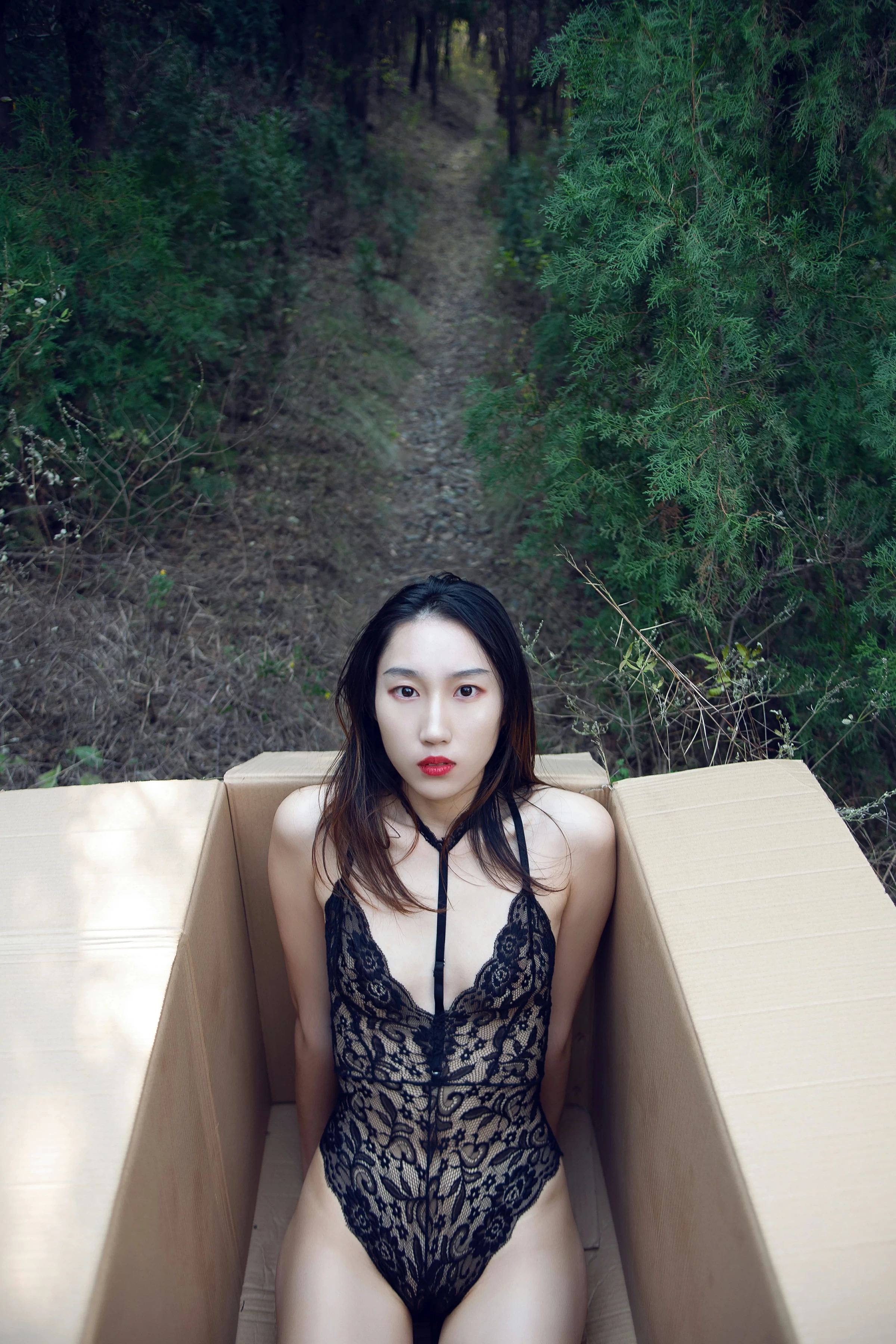 [YALAYI雅拉伊]NO.130 逃离出梦境 熏儿 黑色透视情趣连体内衣性感私房写真集第10张
