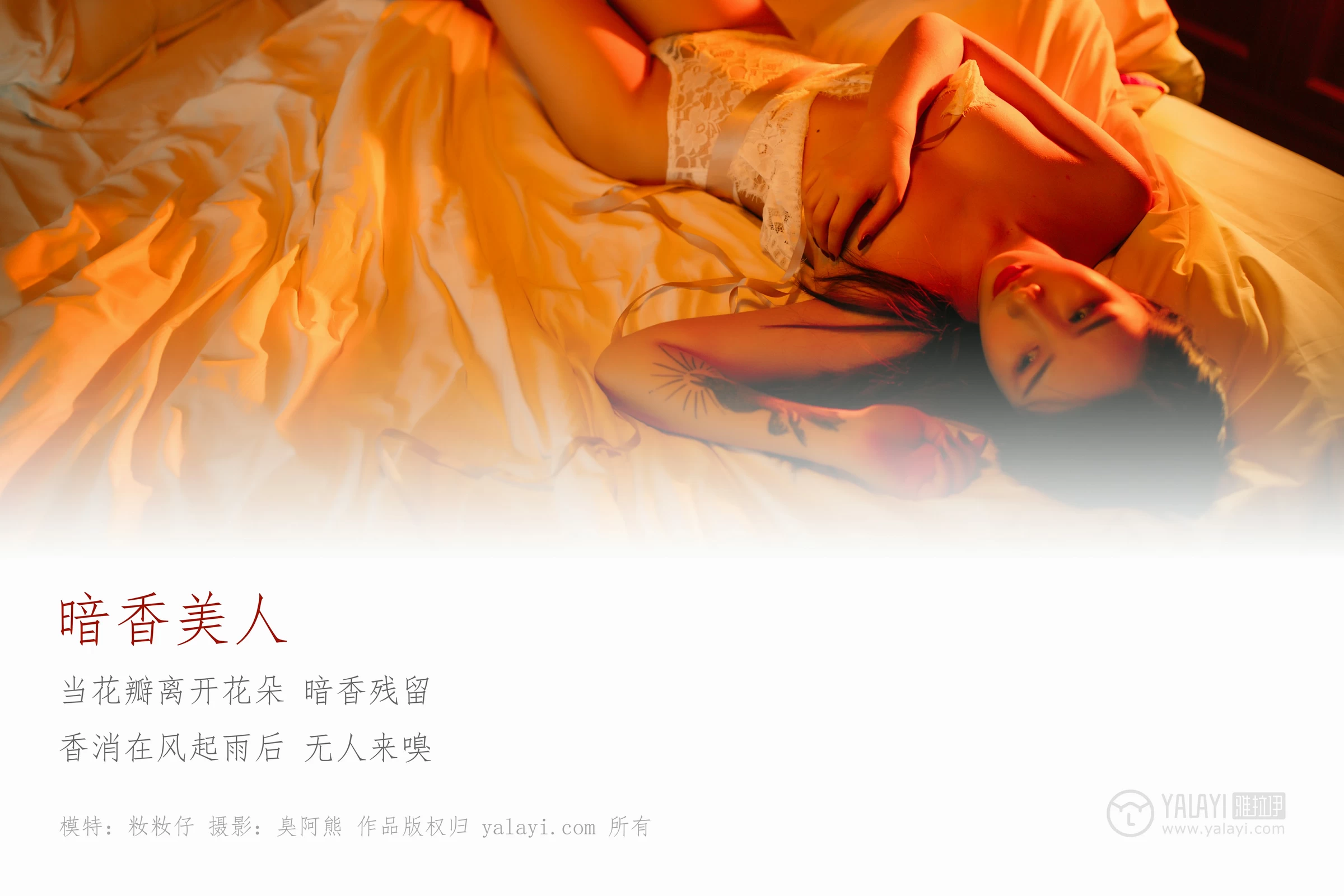 [YALAYI雅拉伊]No.169 暗香美人 籹籹仔 白色透视镂空情趣内衣性感私房写真集第1张