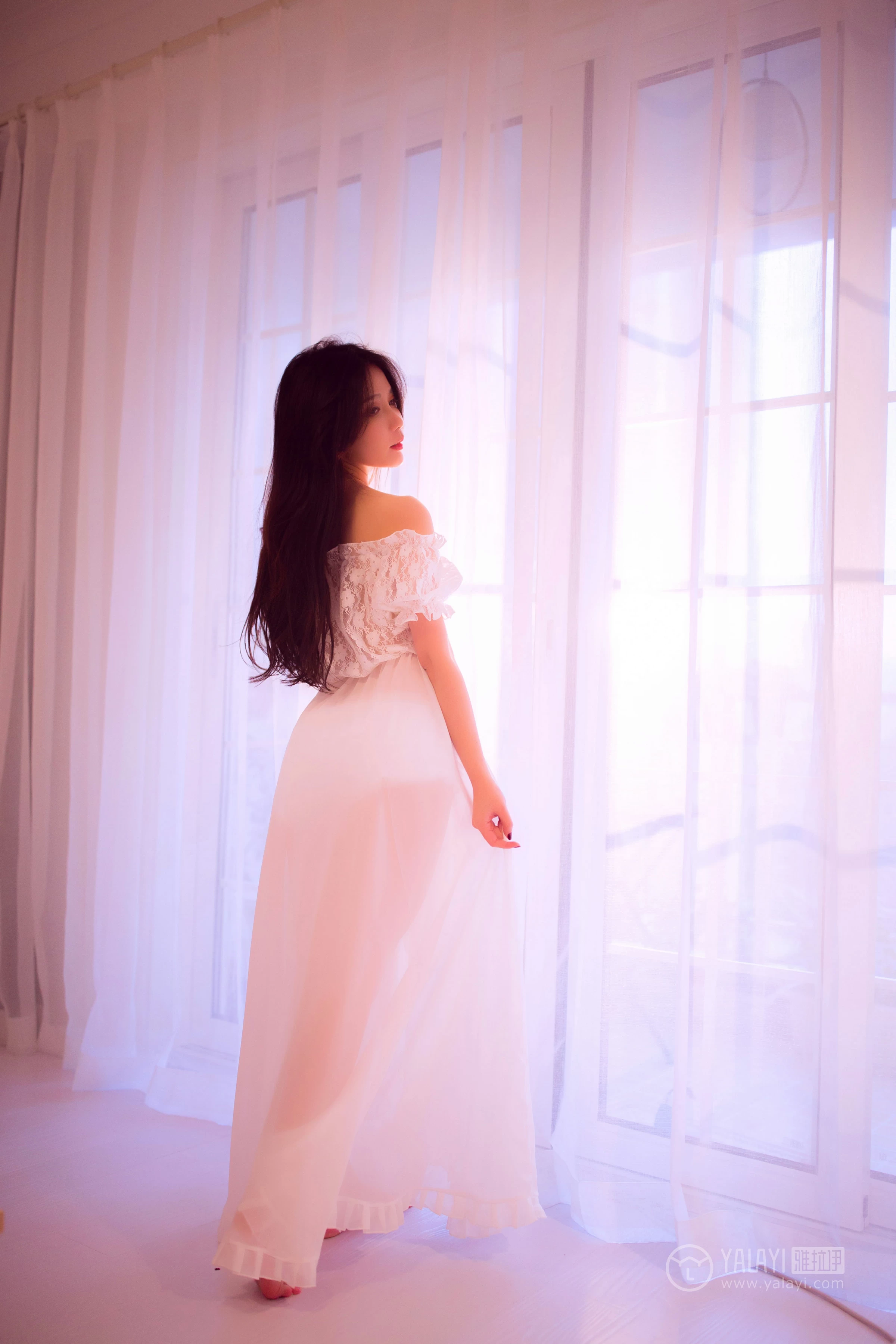 [YALAYI雅拉伊]No.182 温柔香 雪梨姬 白色透视情趣内衣裙性感私房写真集第13张