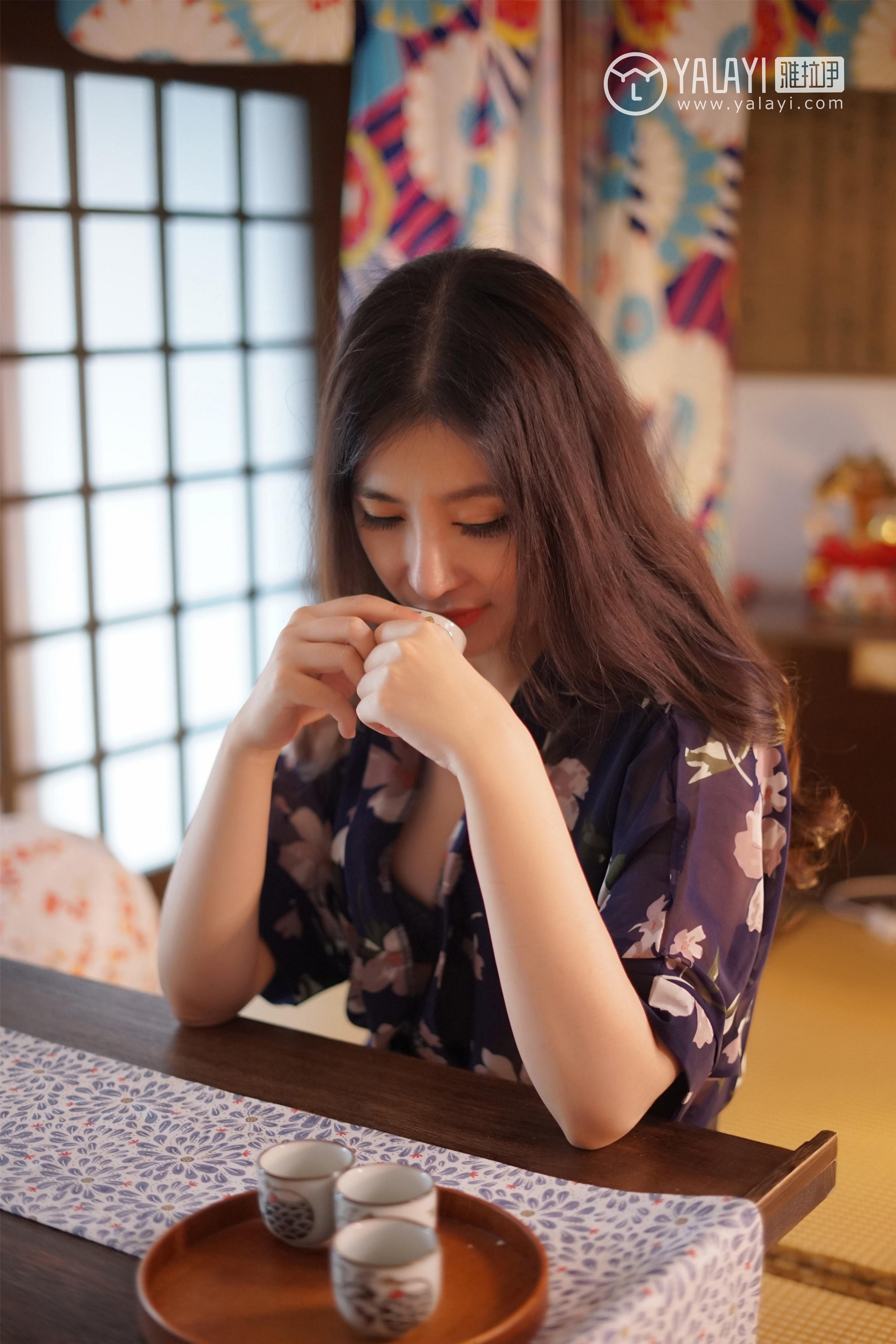 [YALAYI雅拉伊]NO.016 和服之韵 沈紫云 黑色透视和服性感私房写真集第8张