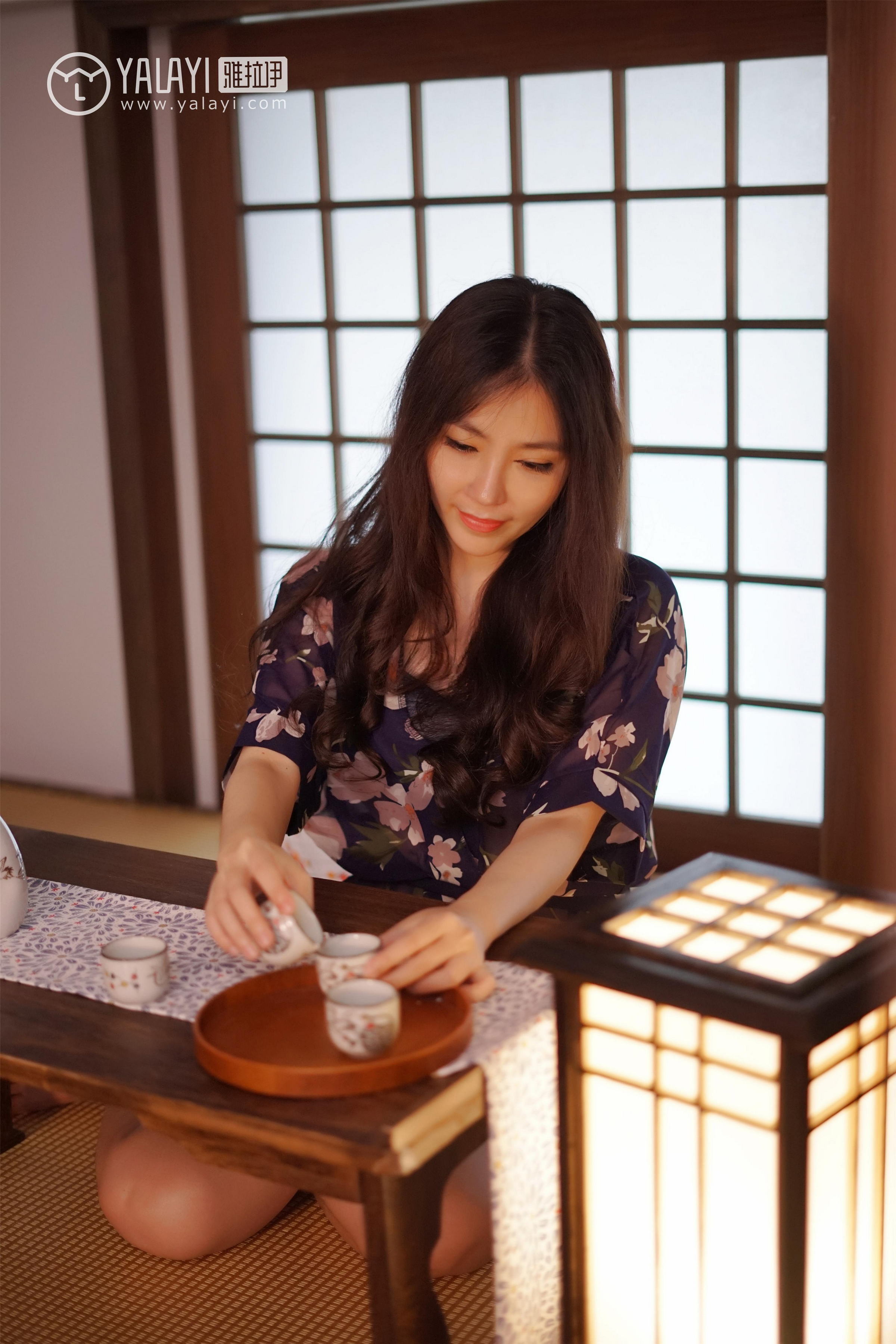 [YALAYI雅拉伊]NO.016 和服之韵 沈紫云 黑色透视和服性感私房写真集第13张