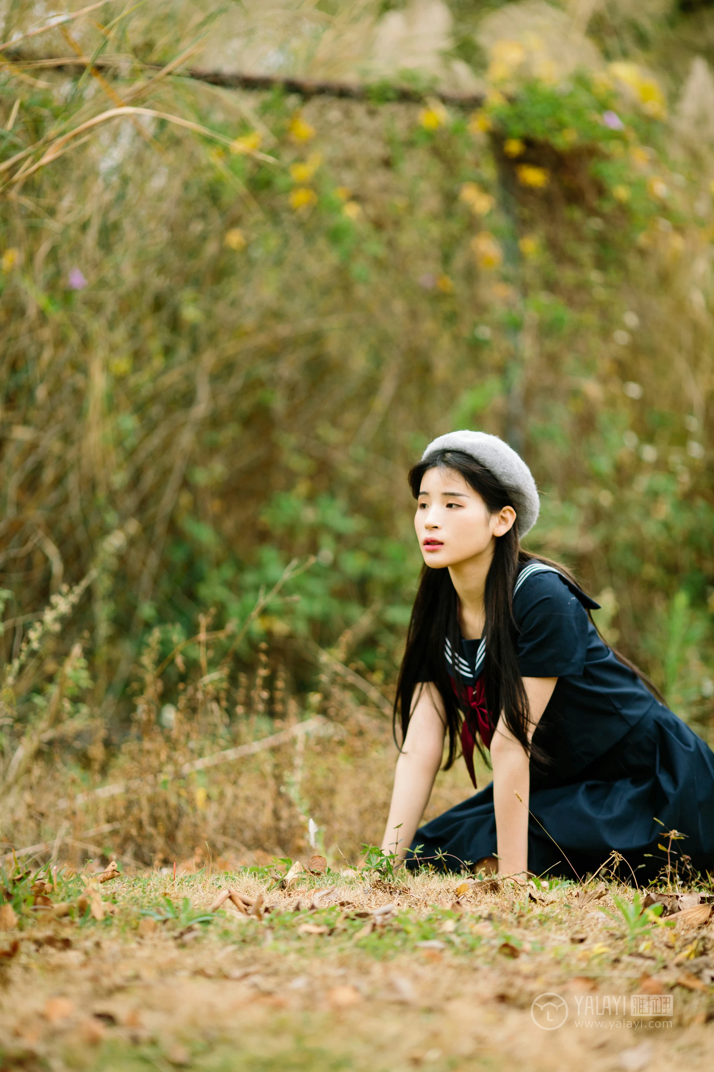 [YALAYI雅拉伊]No.189 青涩岁月 阿惜 蓝色情趣高中女生制服加短裙性感私房写真集第6张