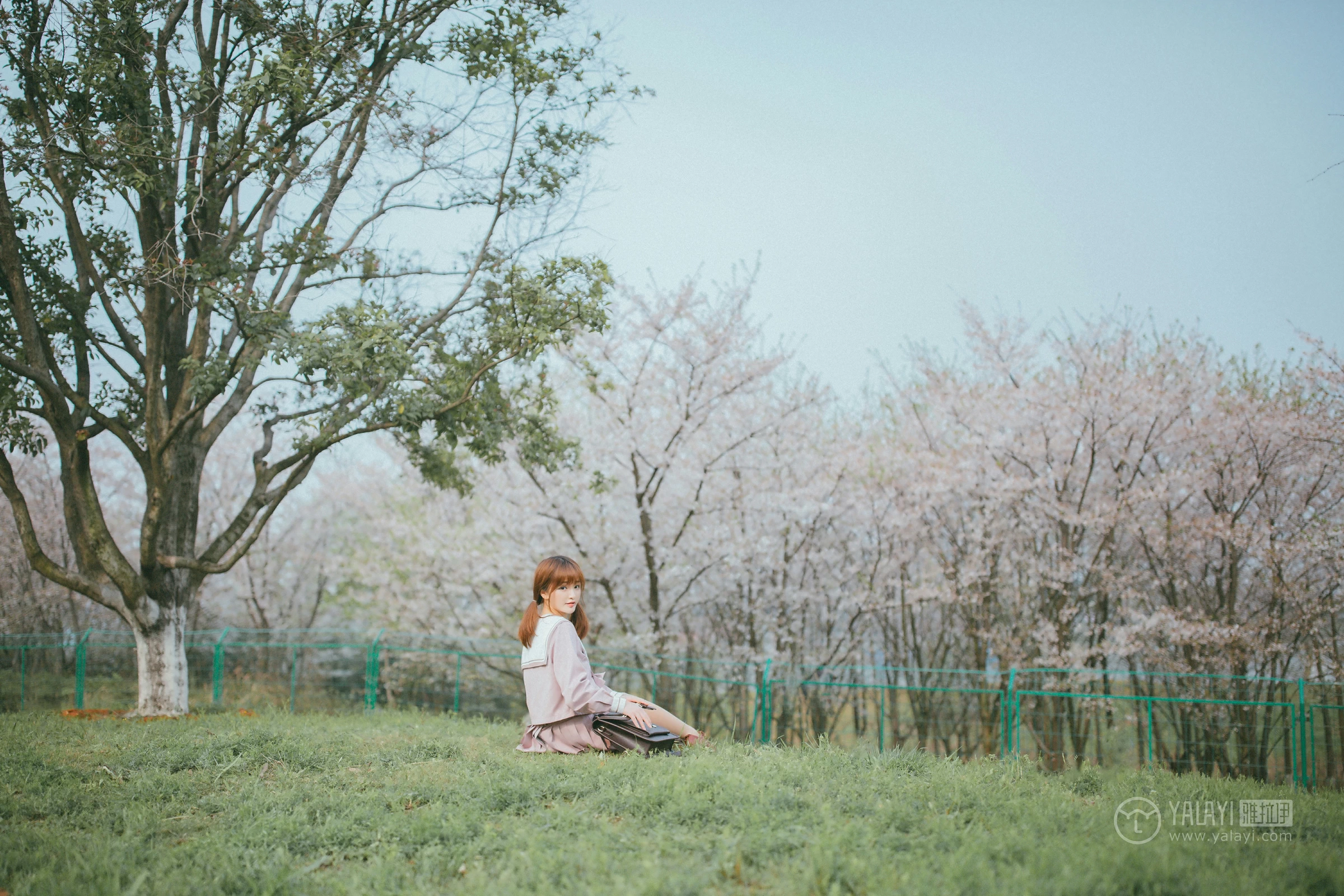 [YALAYI雅拉伊]No.246 樱花樱花想见你 团团 日本高中女生制服加肉色丝袜美腿性感私房写真集第16张