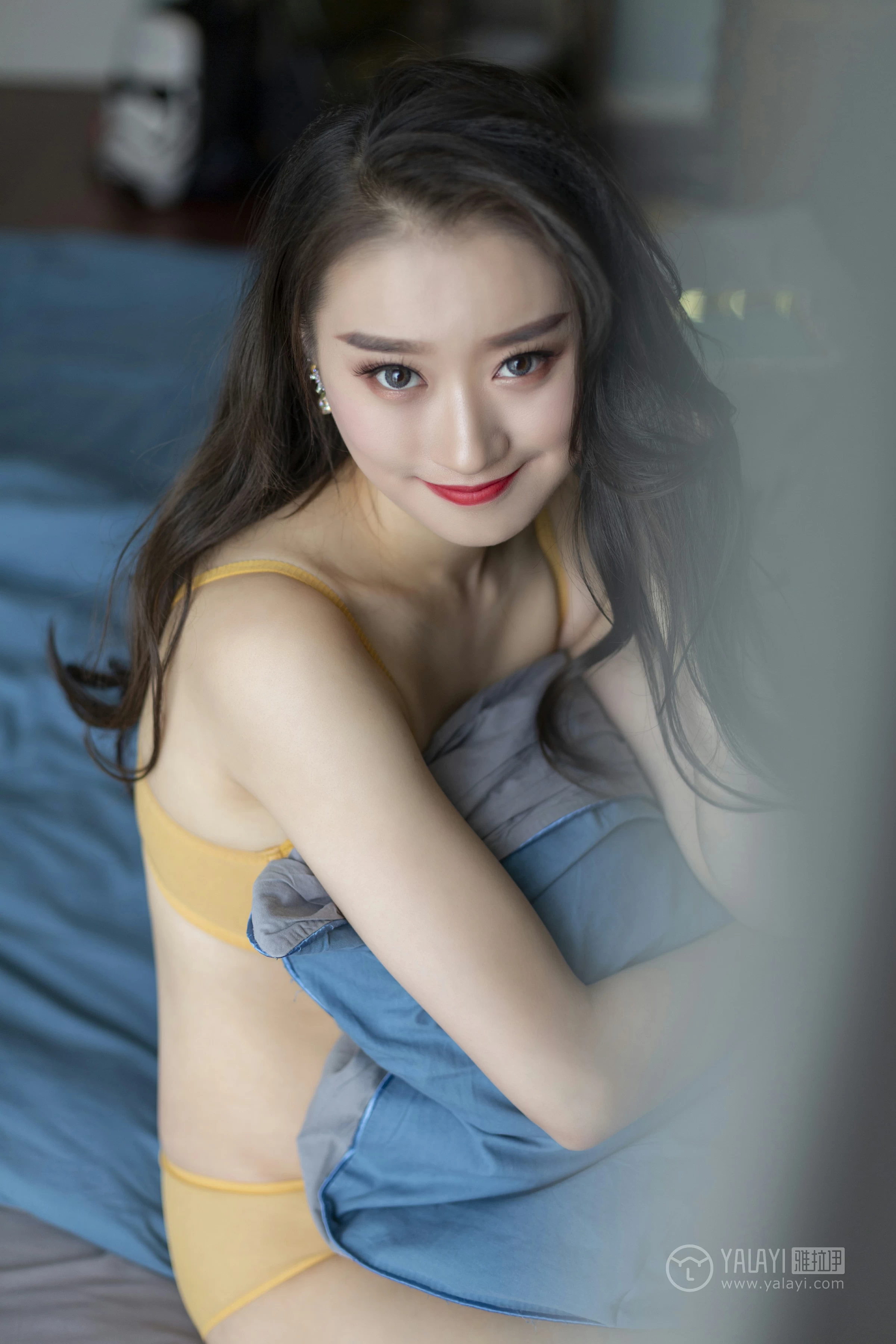 [YALAYI雅拉伊]No.290 娇艳欲滴 心怡 橙色蕾丝内衣性感私房写真集第11张