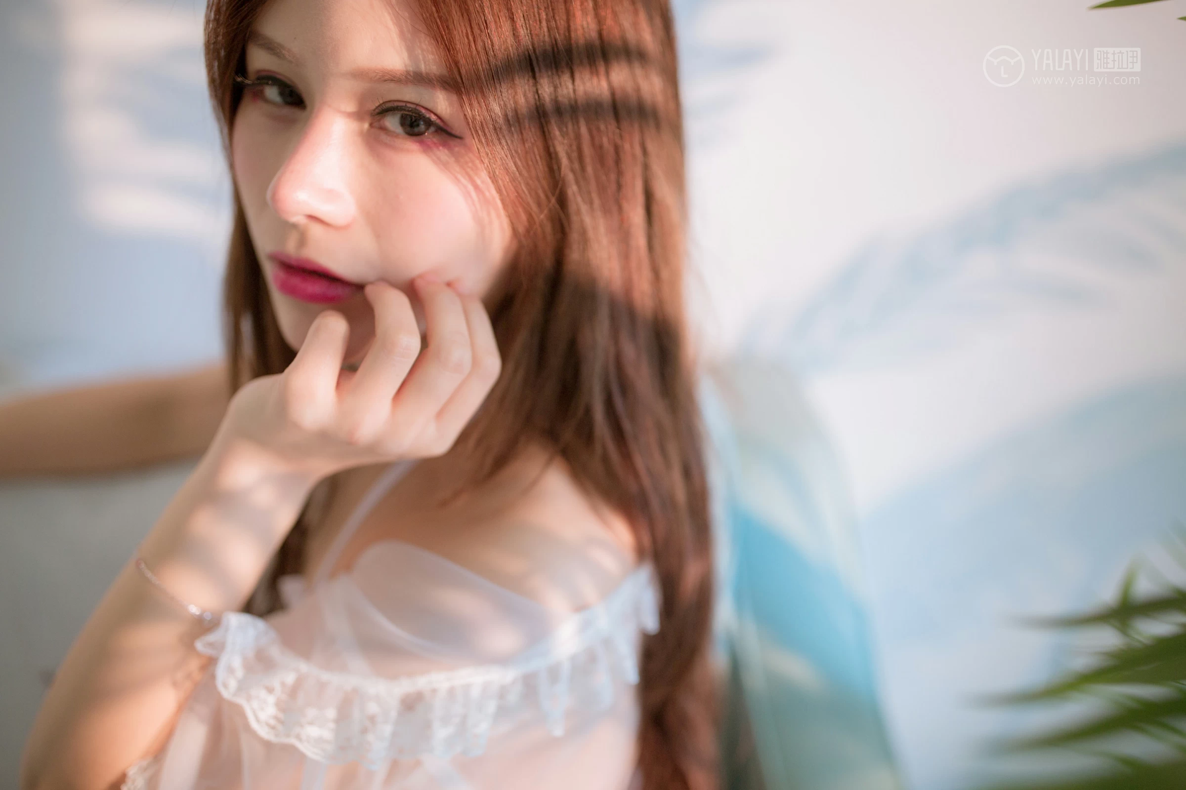 [YALAYI雅拉伊]No.353 软玉温香 香草 白色透视睡衣加情趣内衣性感私房写真集第9张