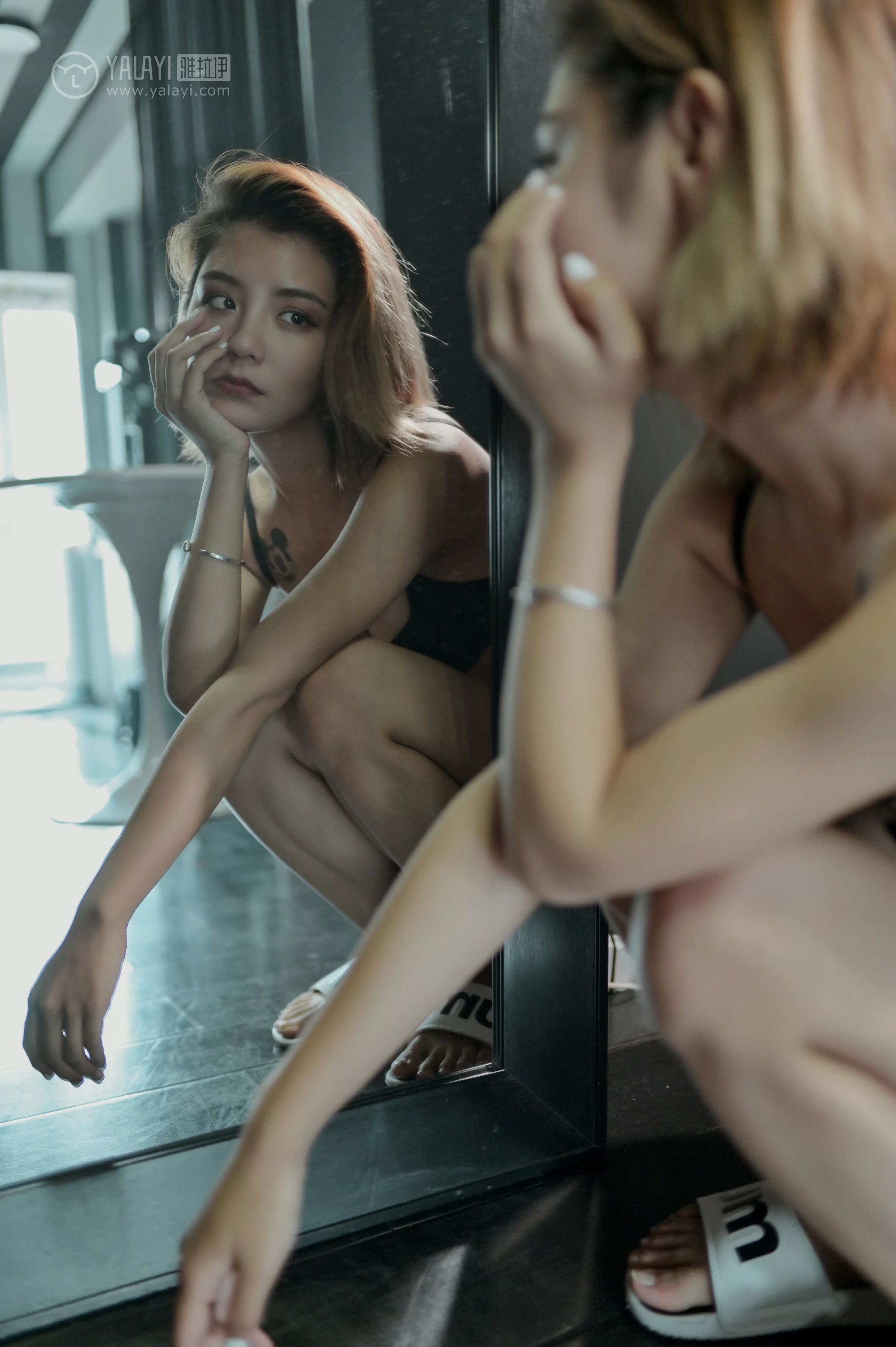 [YALAYI雅拉伊]No.358 半岛铁盒 米奇 黑色内衣居家性感私房写真集第14张