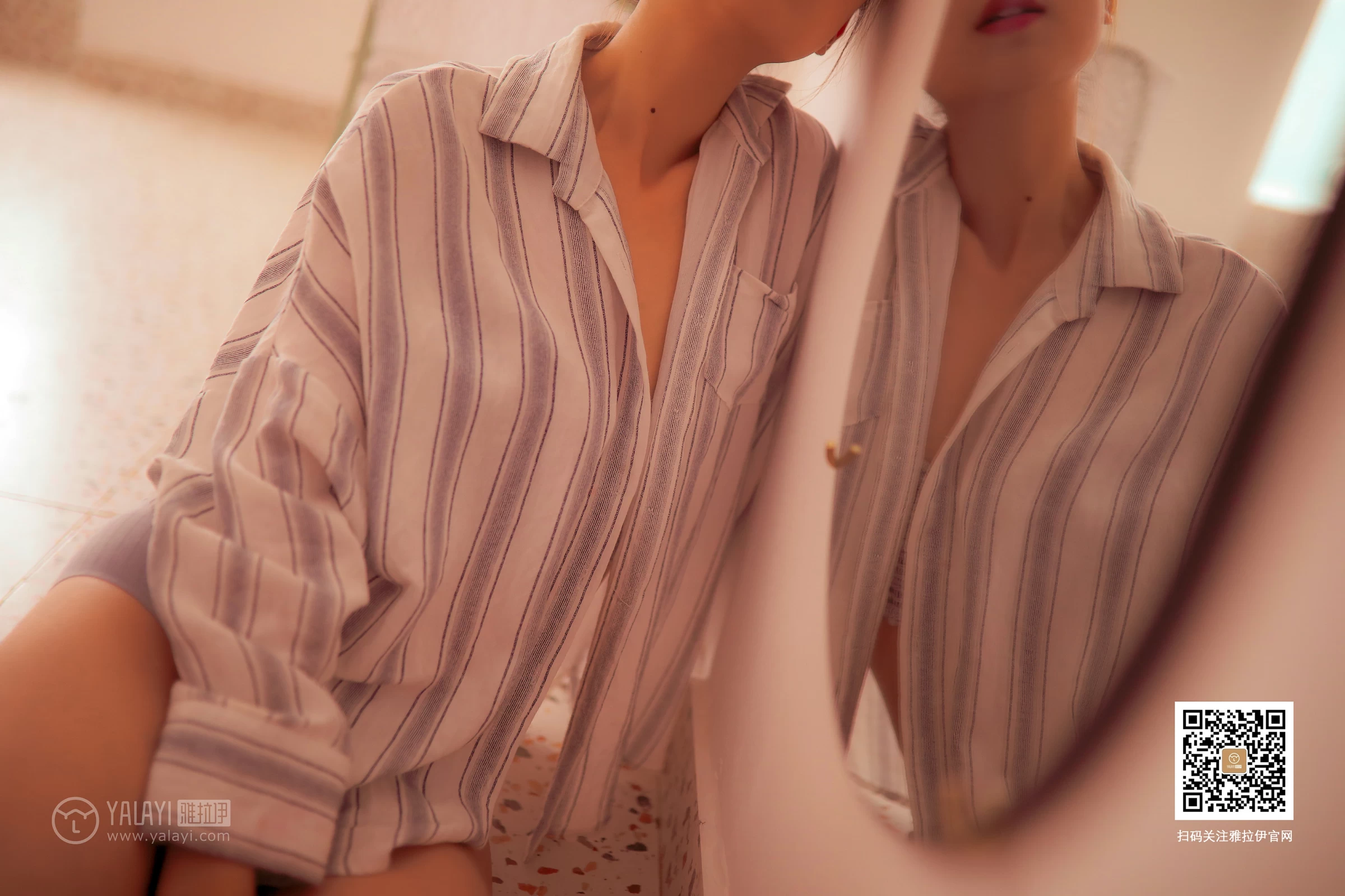 [YALAYI雅拉伊]No.365 情关难解 晓琪 黑色性感小背心与红色长裤加黑色内衣私房写真集第4张