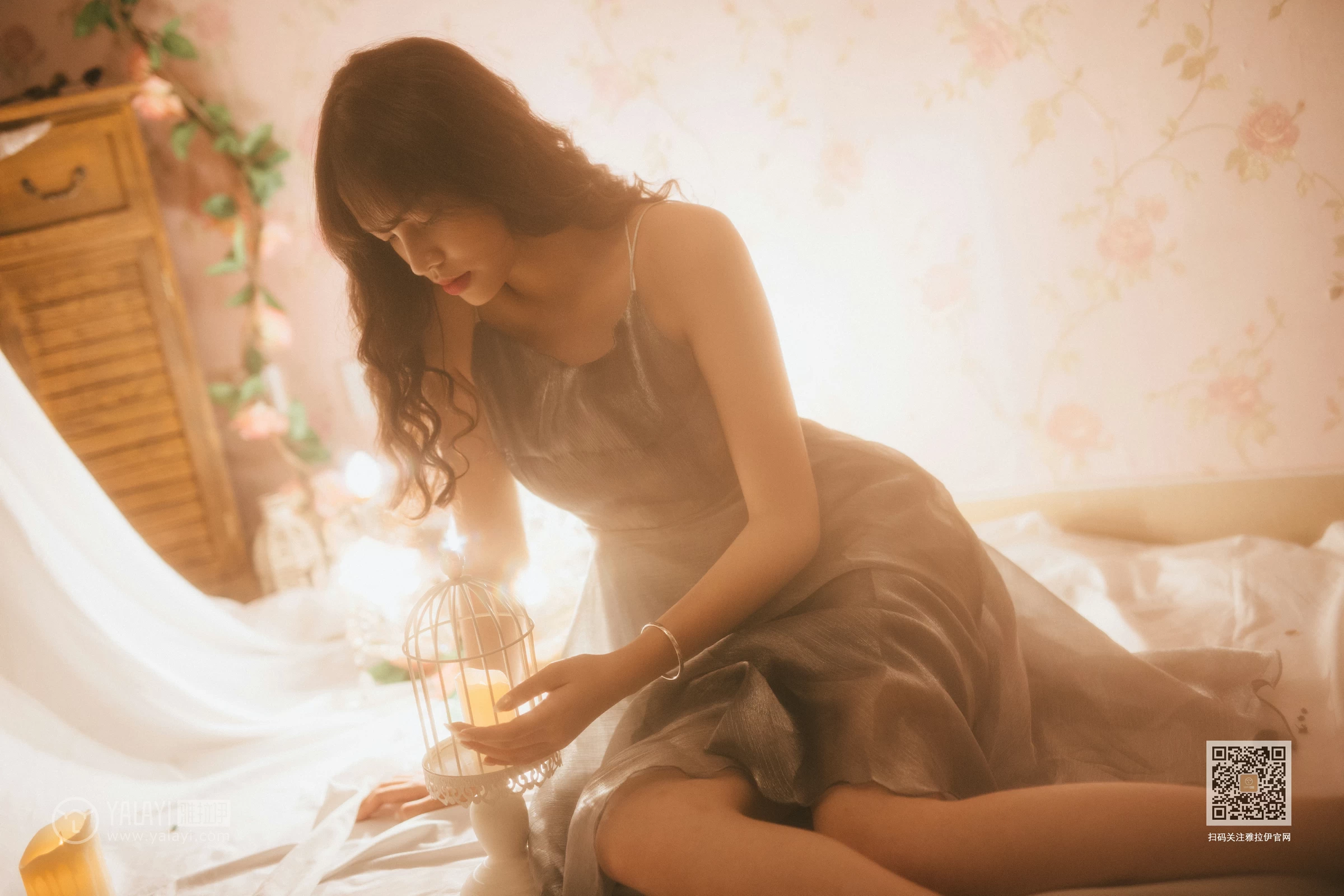 [YALAYI雅拉伊]No.391 撩拨 静儿 白色透视蕾丝内衣加安全短裤性感私房写真集第8张