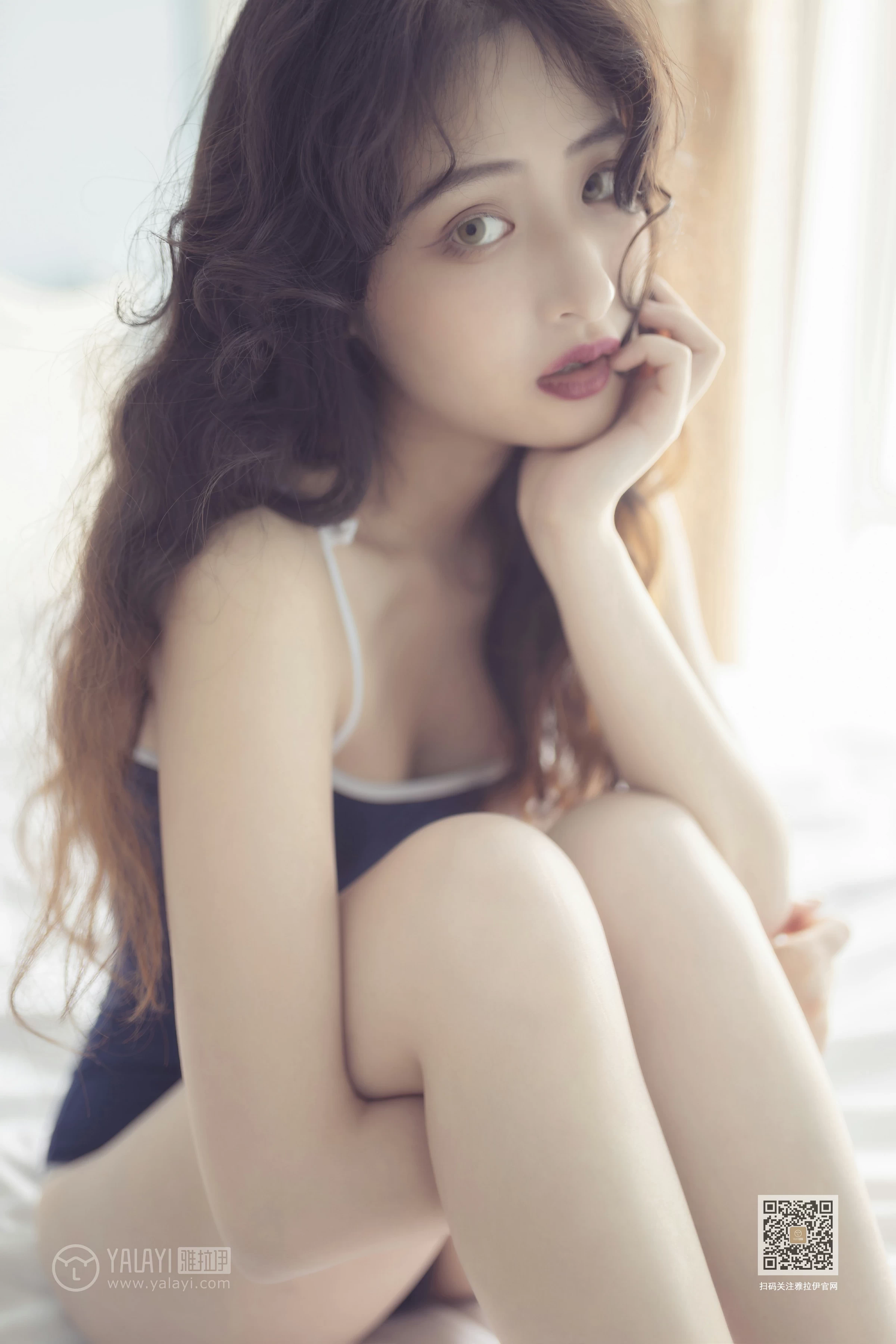 [YALAYI雅拉伊]No.399 似海酷雪如水 西子 蓝色连体运动内衣性感私房写真集第18张