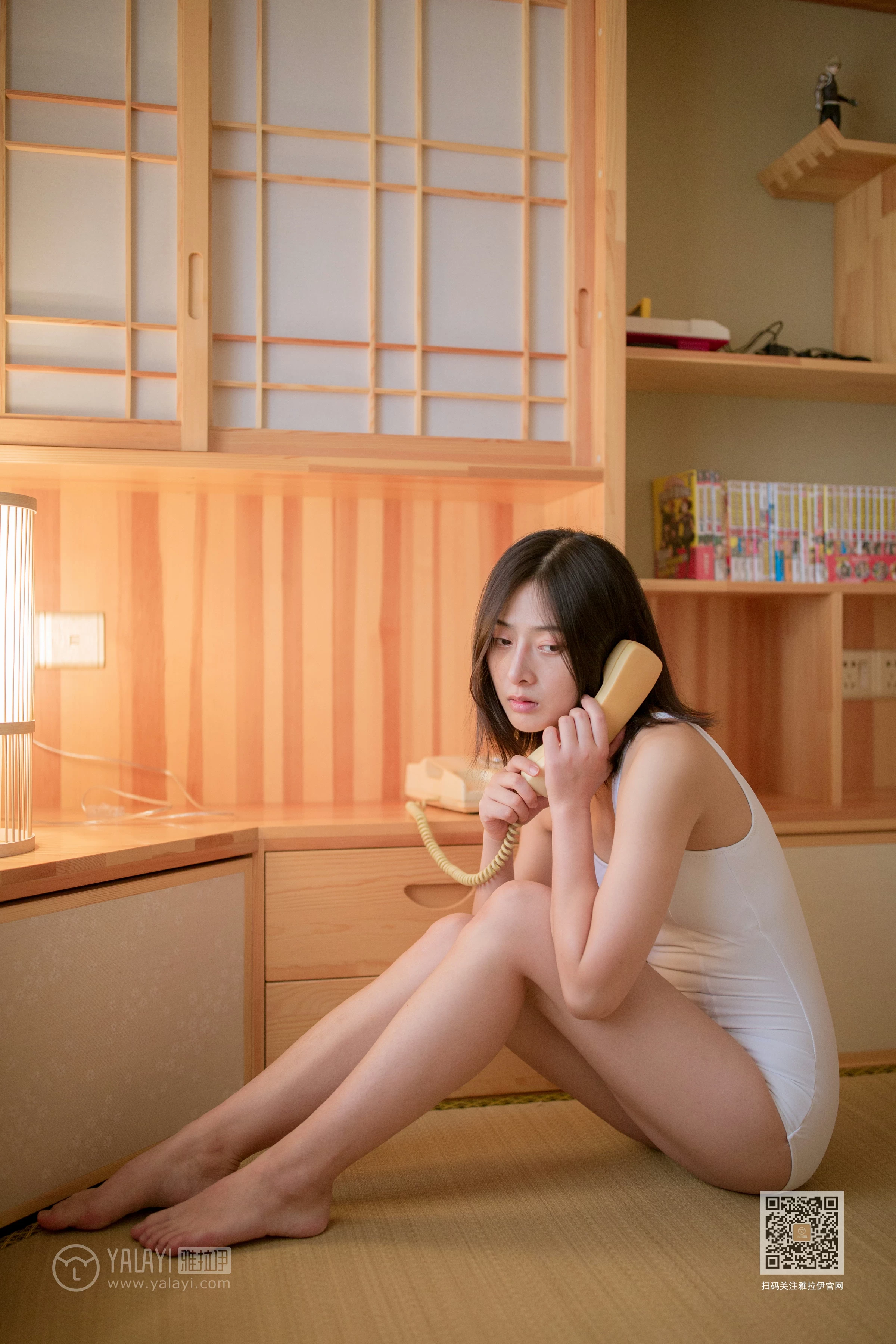 [YALAYI雅拉伊]Vol.411 楚楚 白色连体运动内衣居家性感私房写真集第3张