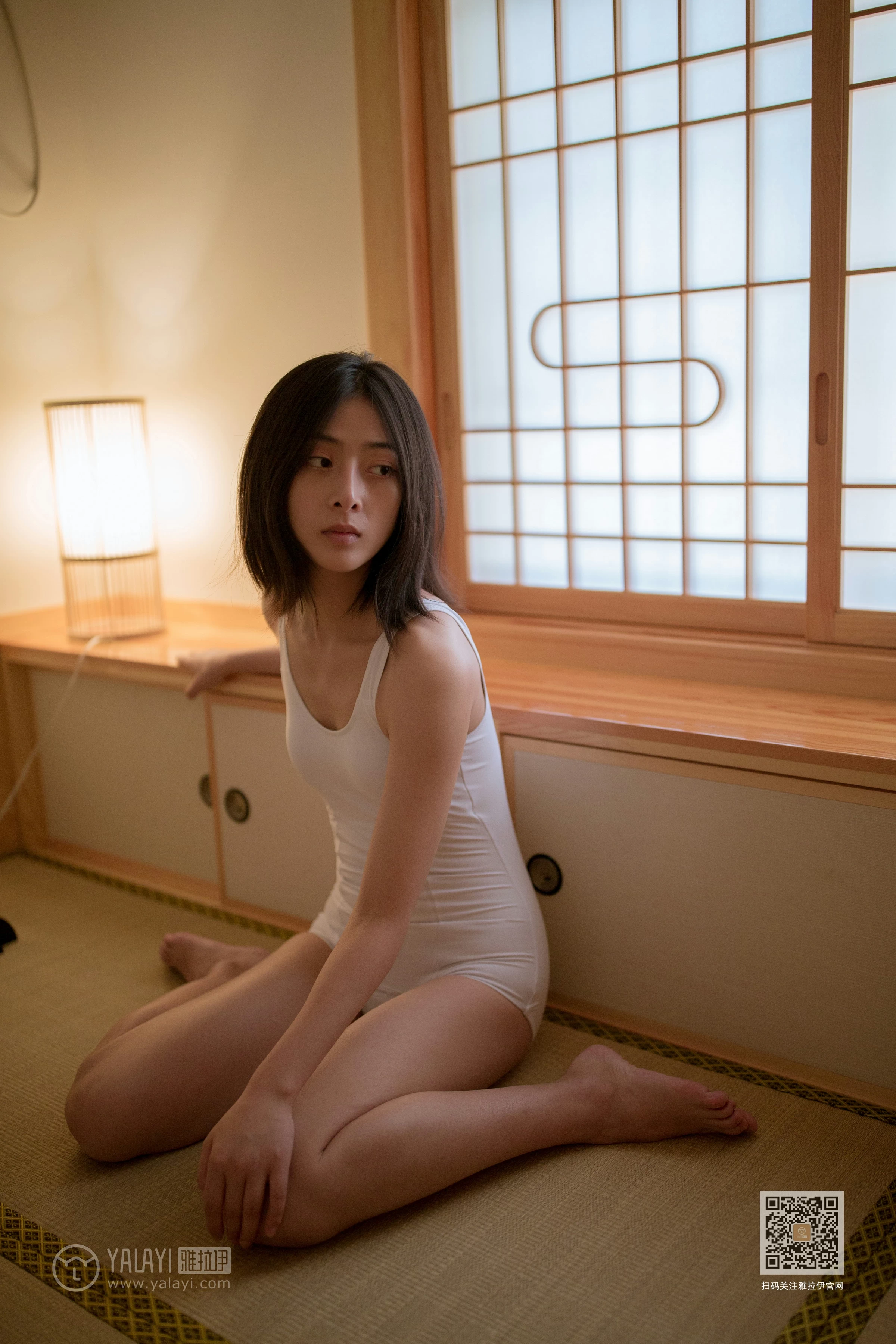 [YALAYI雅拉伊]Vol.411 楚楚 白色连体运动内衣居家性感私房写真集第10张