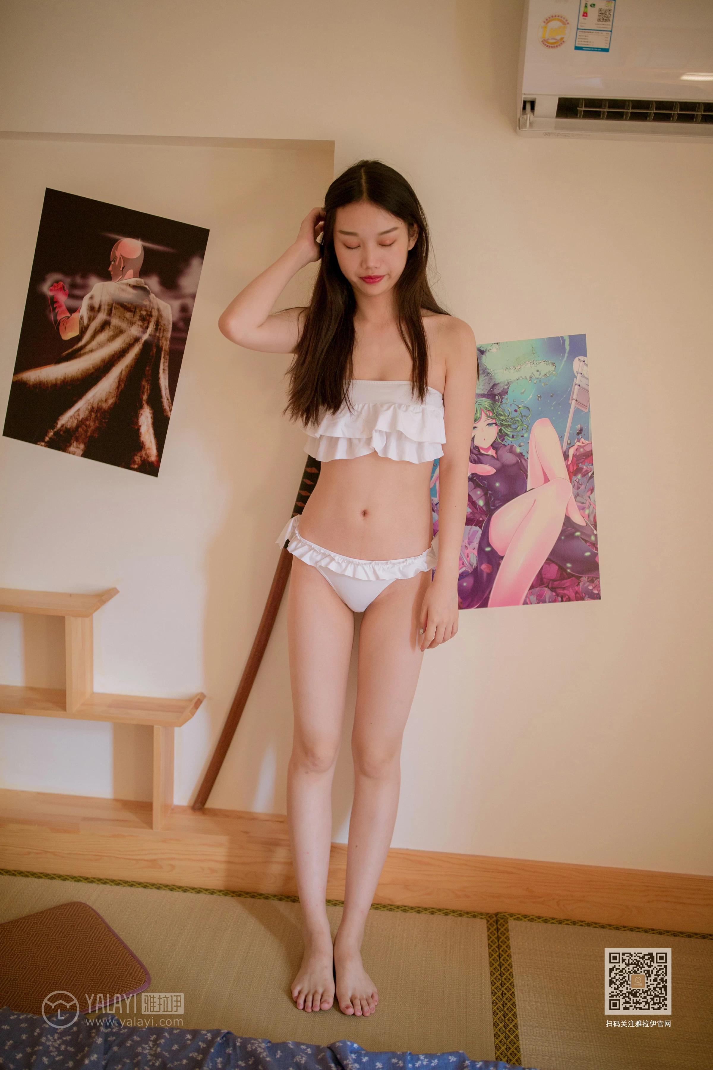 [YALAYI雅拉伊]Vol.441 做我的猫 加奈 白色情趣内衣性感私房写真集第9张