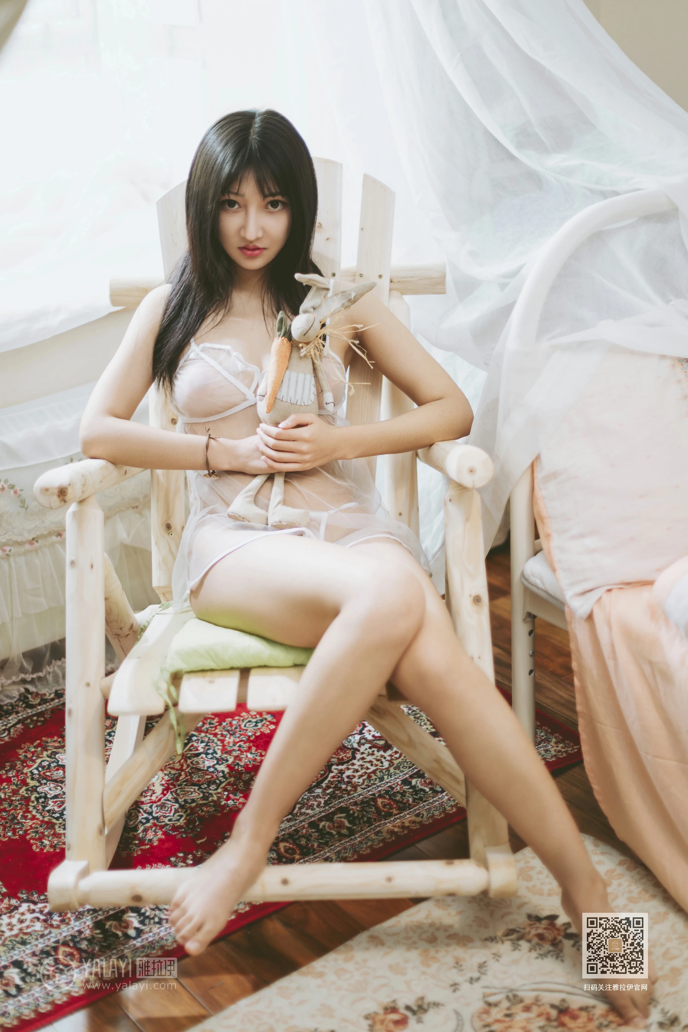 [YALAYI雅拉伊]Vol.489 肌衫透骨 韩熙 白色透视情趣内衣性感私房写真集第11张