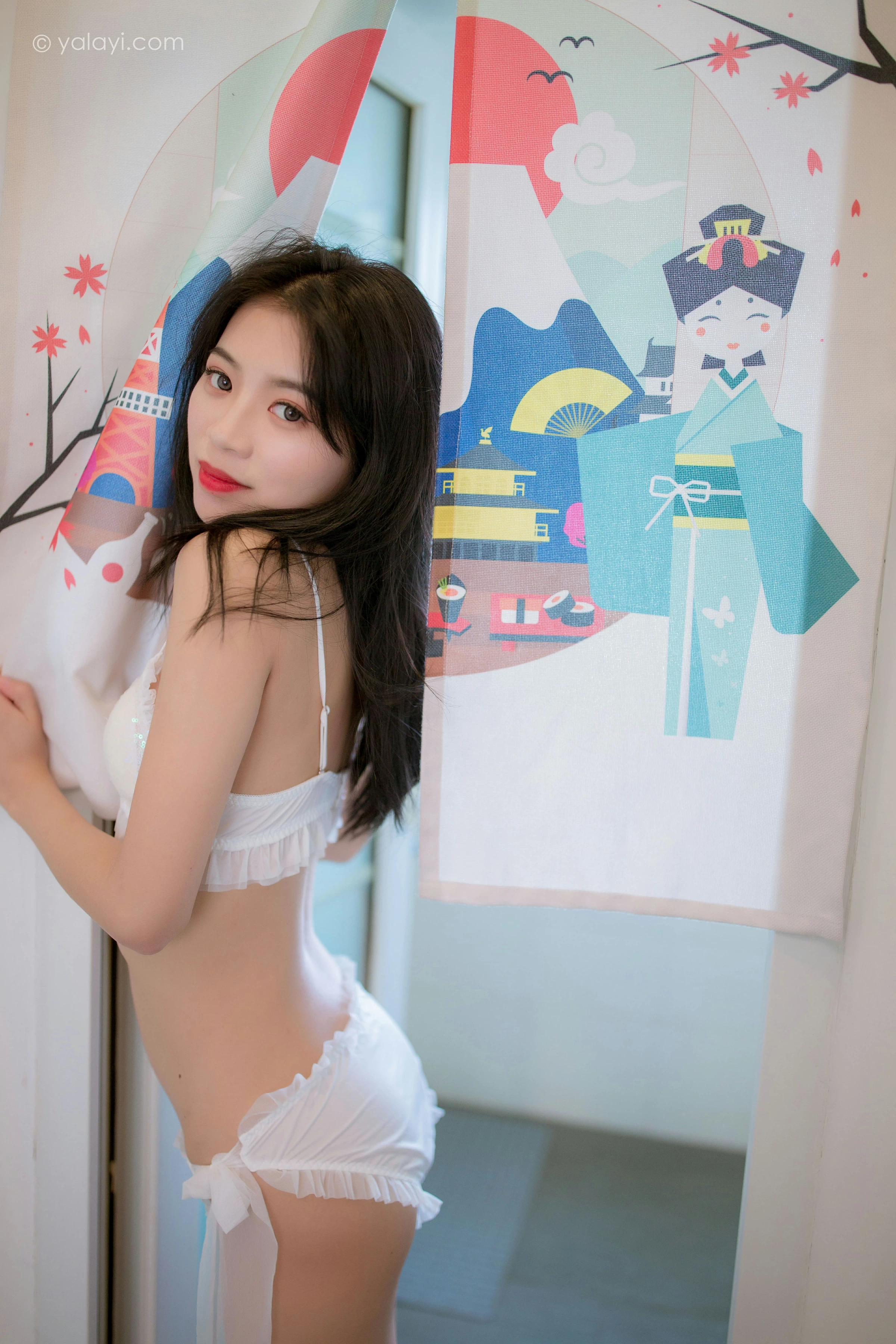 [YALAYI雅拉伊]NO.672 《入目无他人》 丽雅 白色蕾丝内衣性感私房写真集第17张