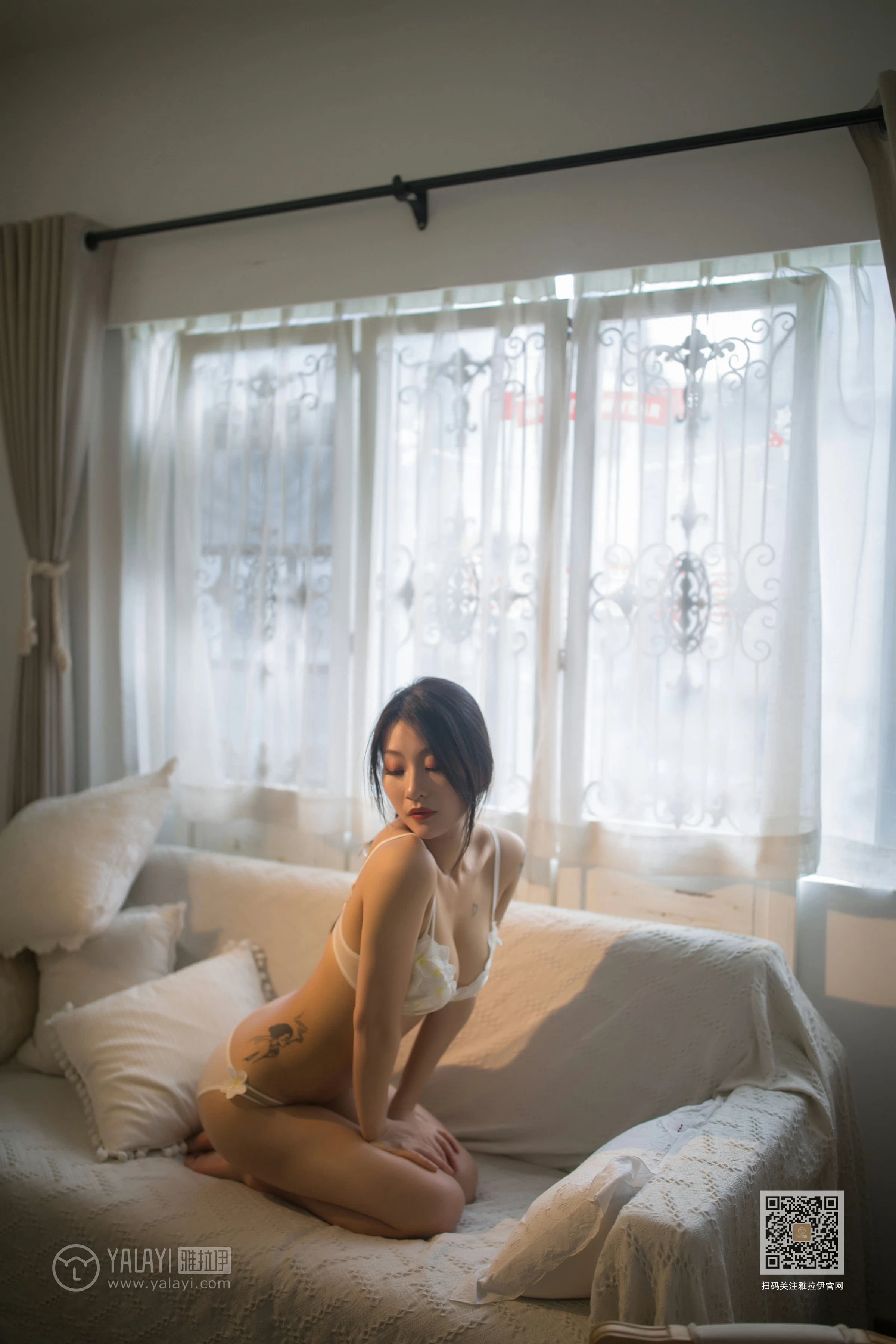[YALAYI雅拉伊]NO.658 《朦胧》 婉儿 透视情趣上衣加白色内衣性感私房写真集第20张