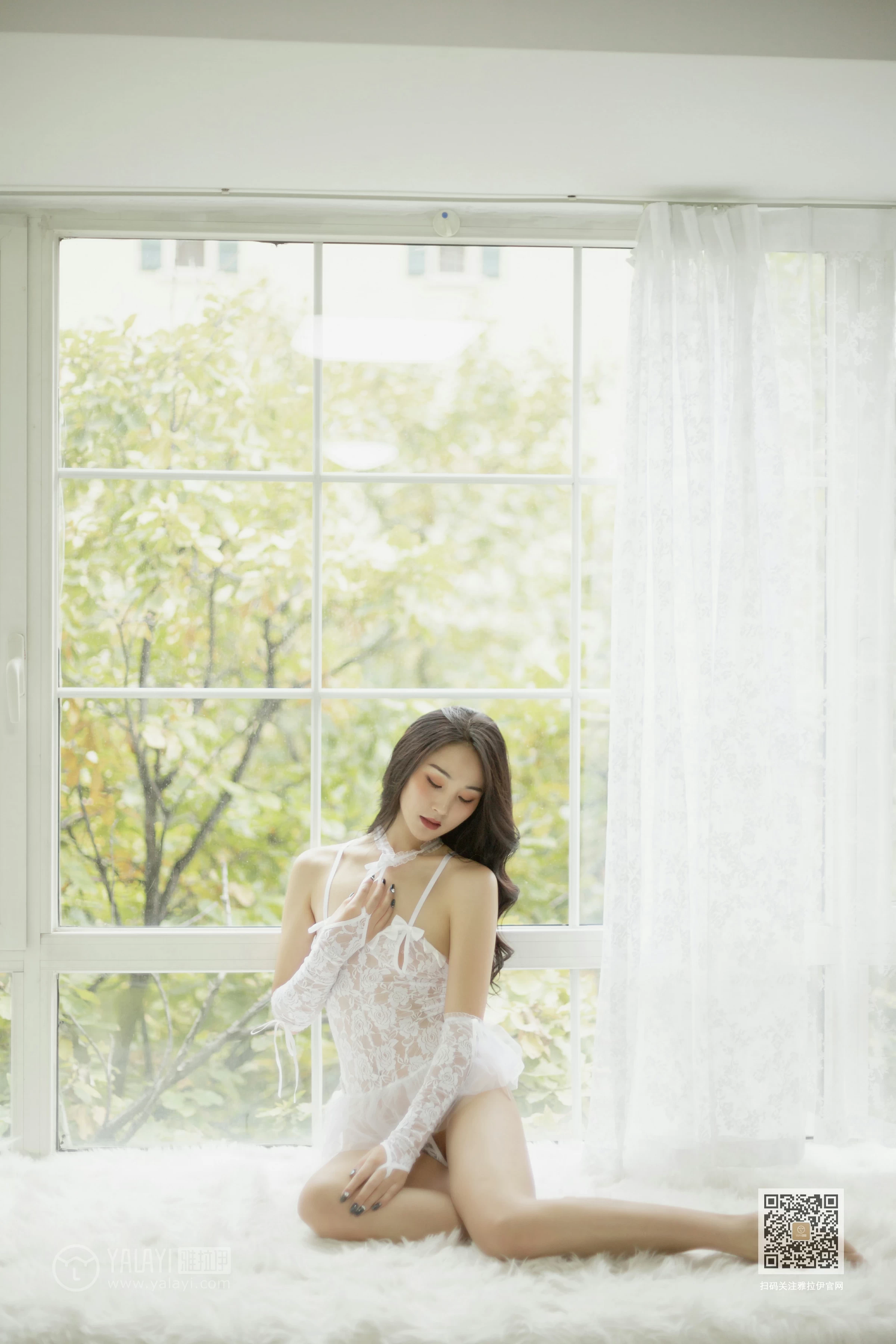 [YALAYI雅拉伊]Vol.456 仙姿玉质 项兴咏 白色透视情趣睡衣裙性感私房写真集第13张