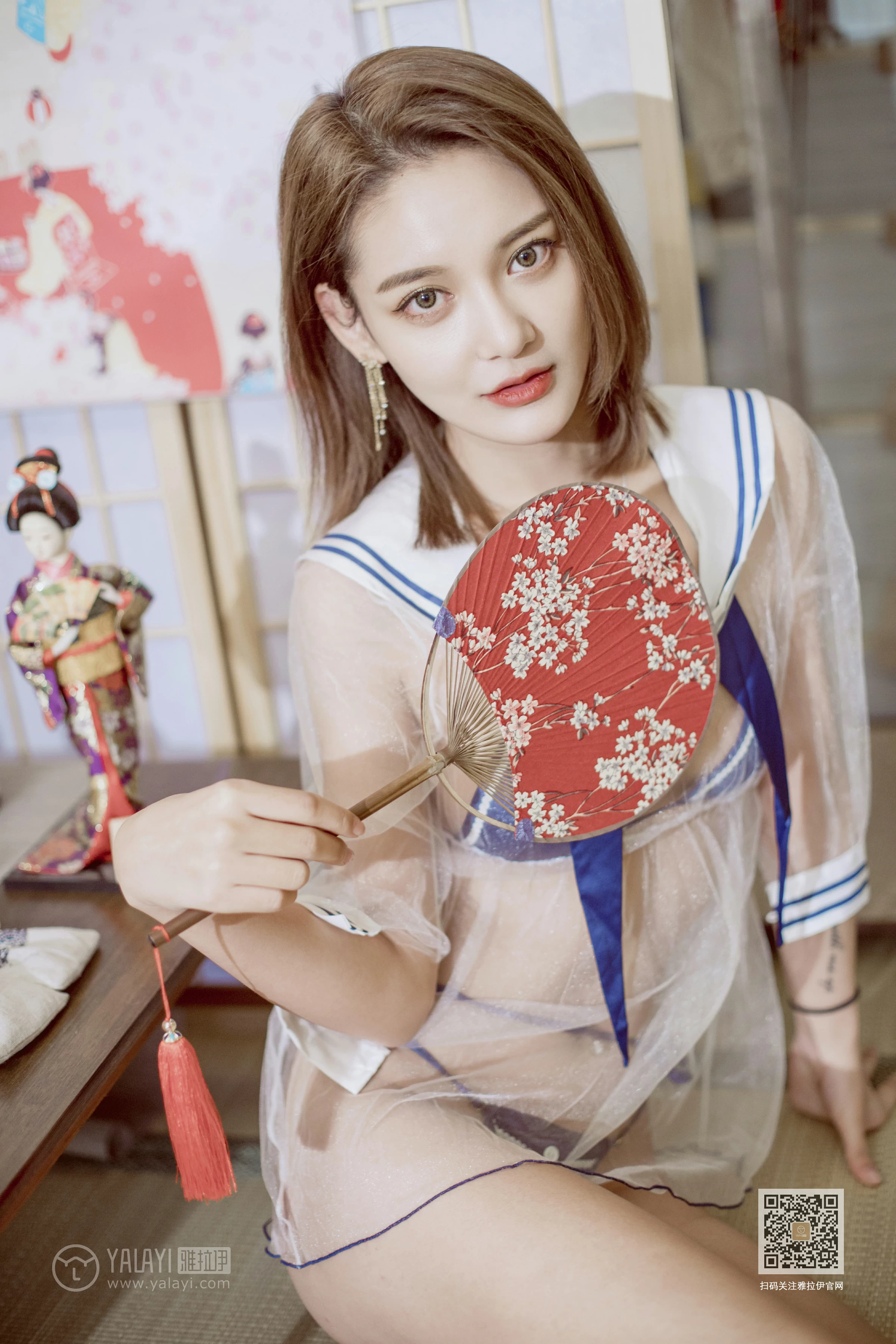 [YALAYI雅拉伊]Vol.545 情趣水手服 刘子炀 透视情趣制服内衣性感私房写真集第10张