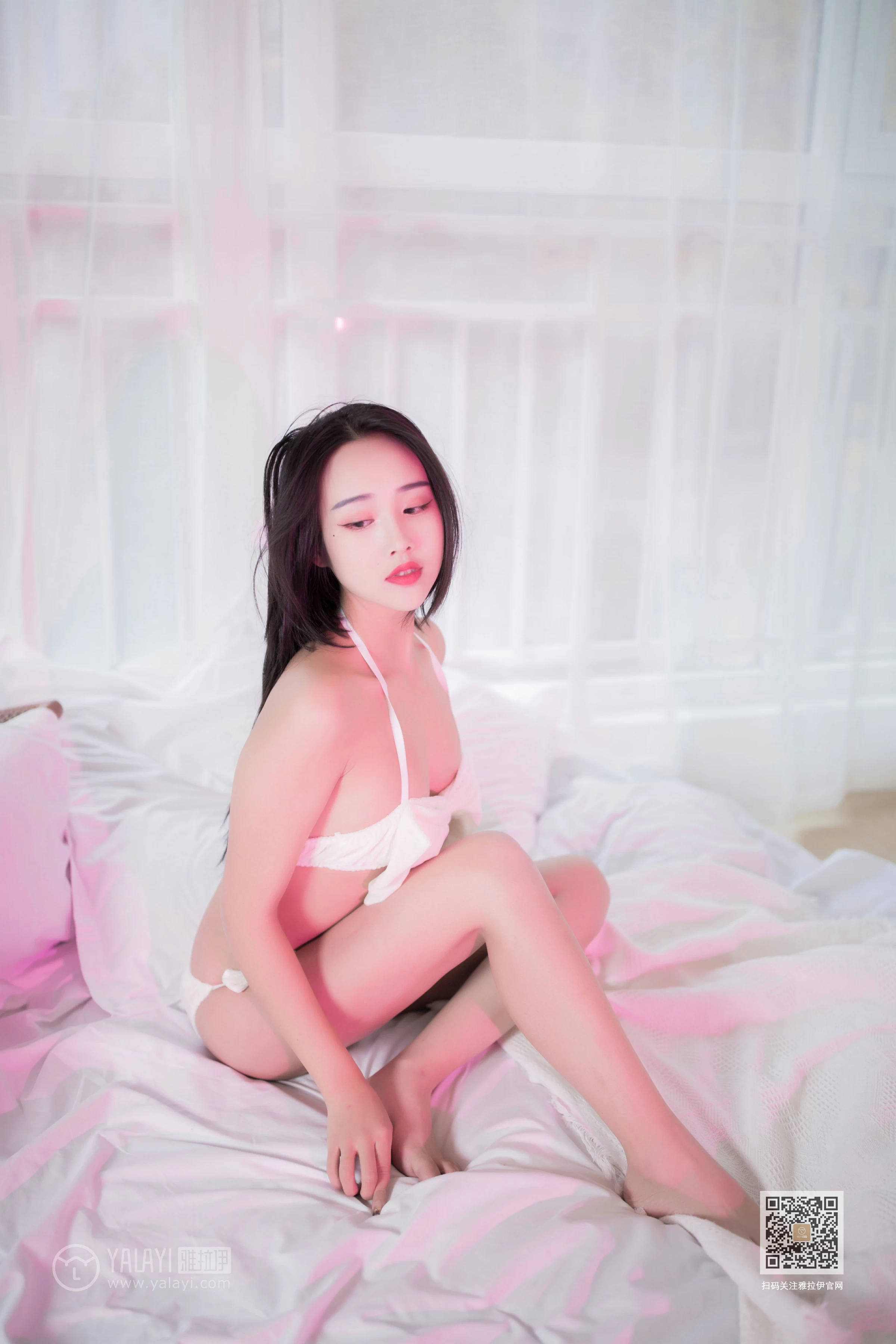 [YALAYI雅拉伊]Vol.560 娆 优优 白色情趣内衣居家性感私房写真集第7张