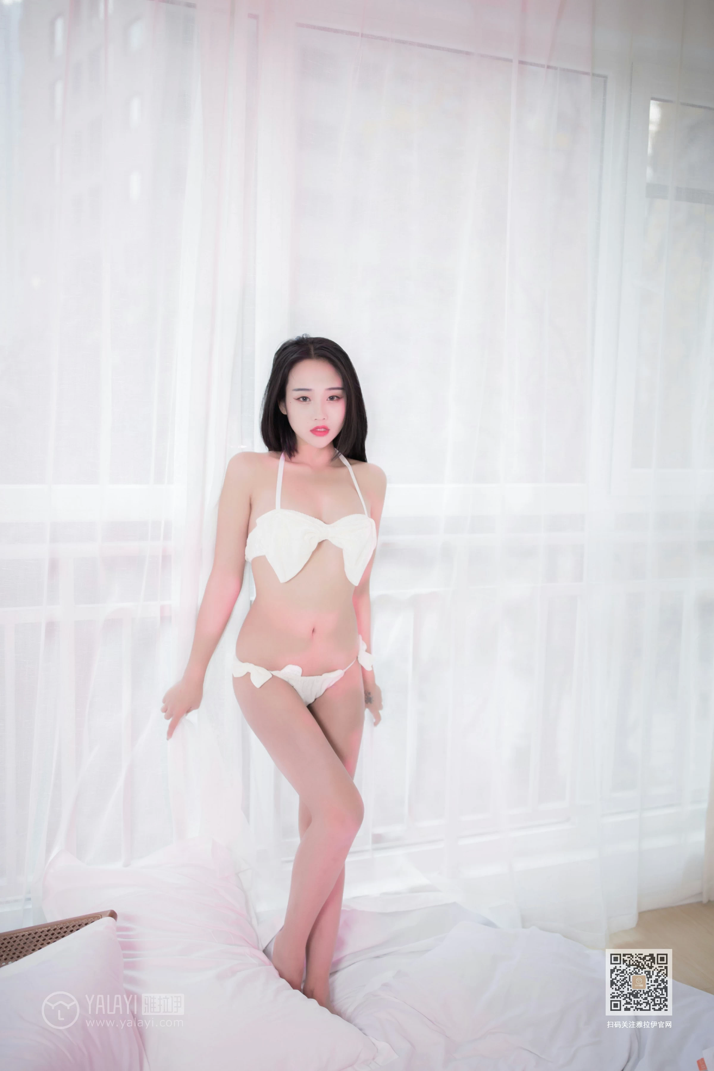 [YALAYI雅拉伊]Vol.560 娆 优优 白色情趣内衣居家性感私房写真集第10张