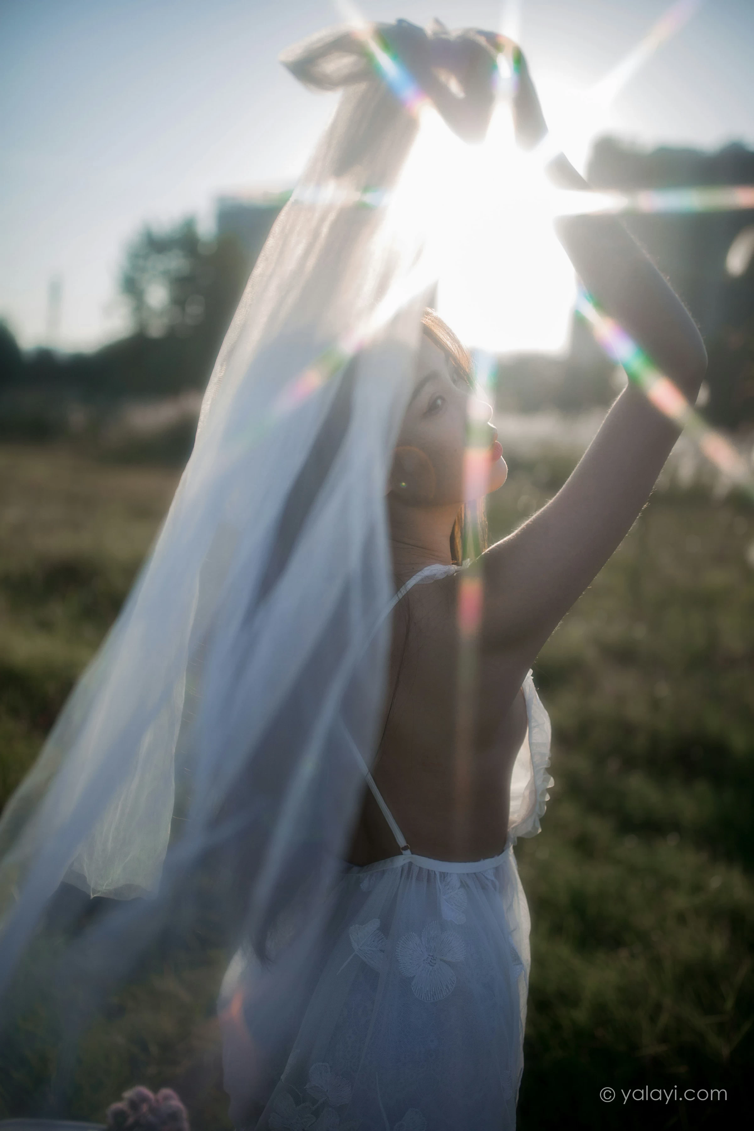 [YALAYI雅拉伊]NO.732 《寻》 籹籹仔 白色透视情趣婚纱性感私房写真集第5张