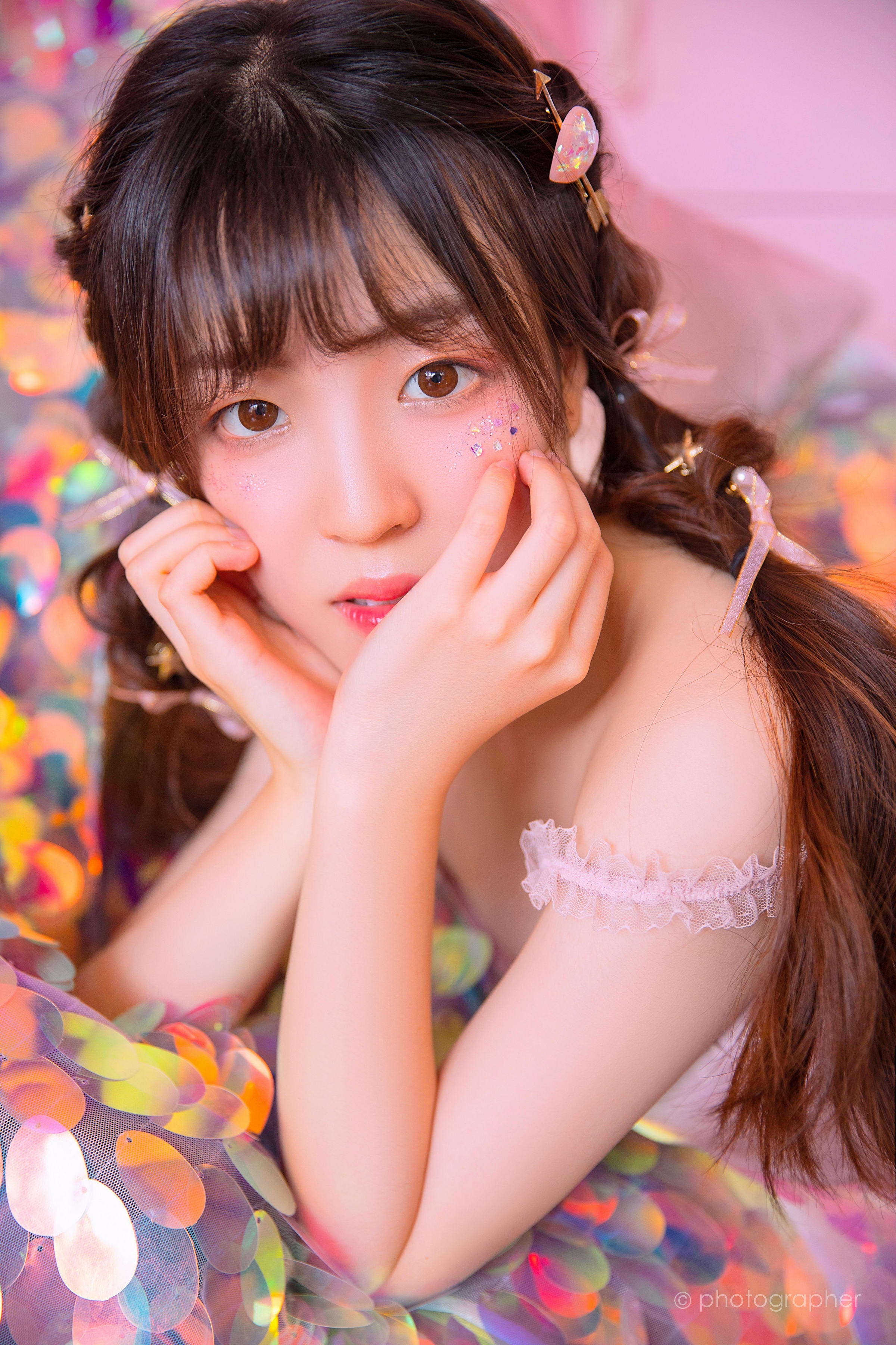 [YALAYI雅拉伊]2022.04.18 感觉良好 青春美少女 蓝色JK水手制服与粉色内衣性感私房写真集第10张