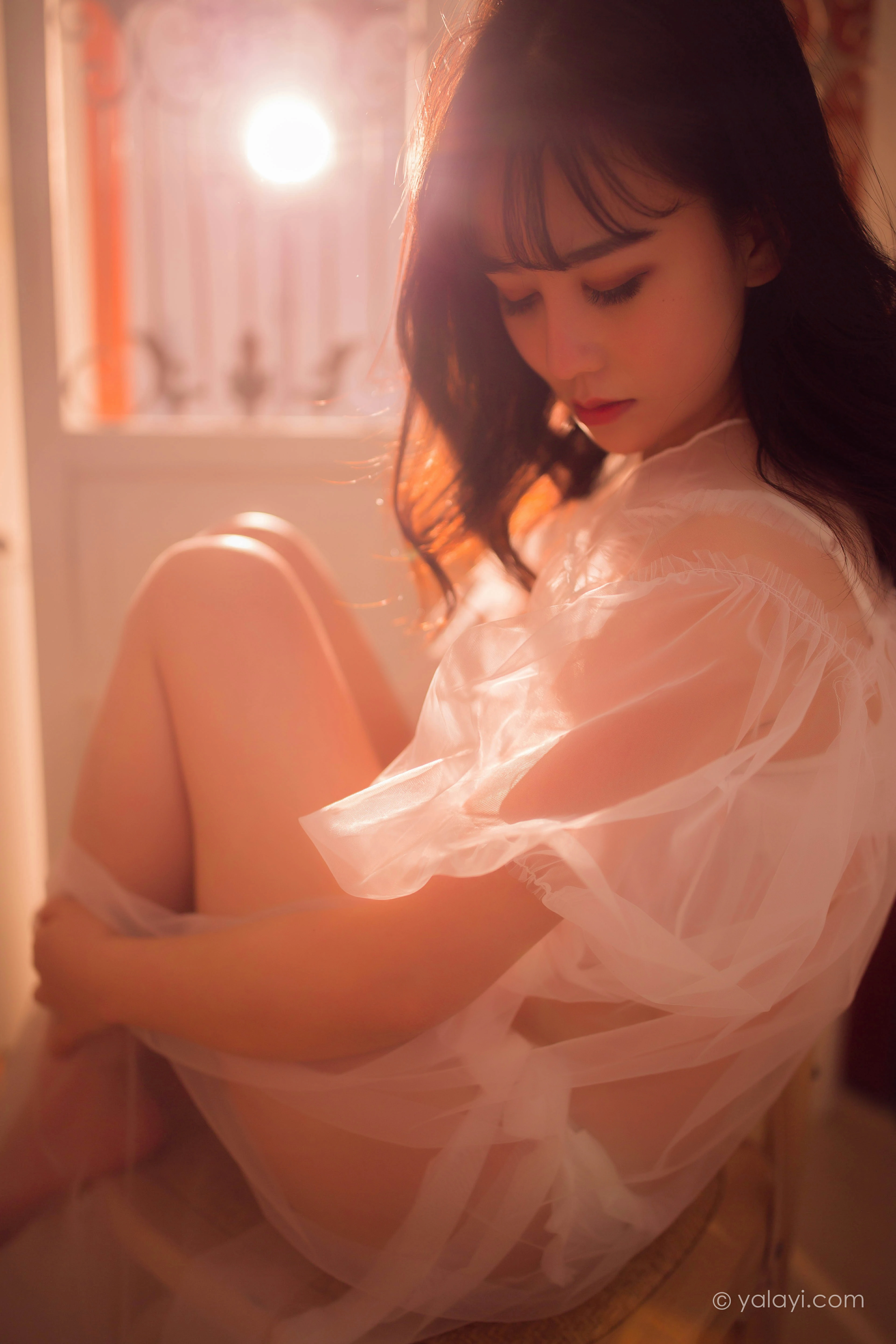 [YALAYI雅拉伊]NO.774 春暖闺香浓 琳达 白色透视睡衣加情趣内衣性感私房写真集第7张