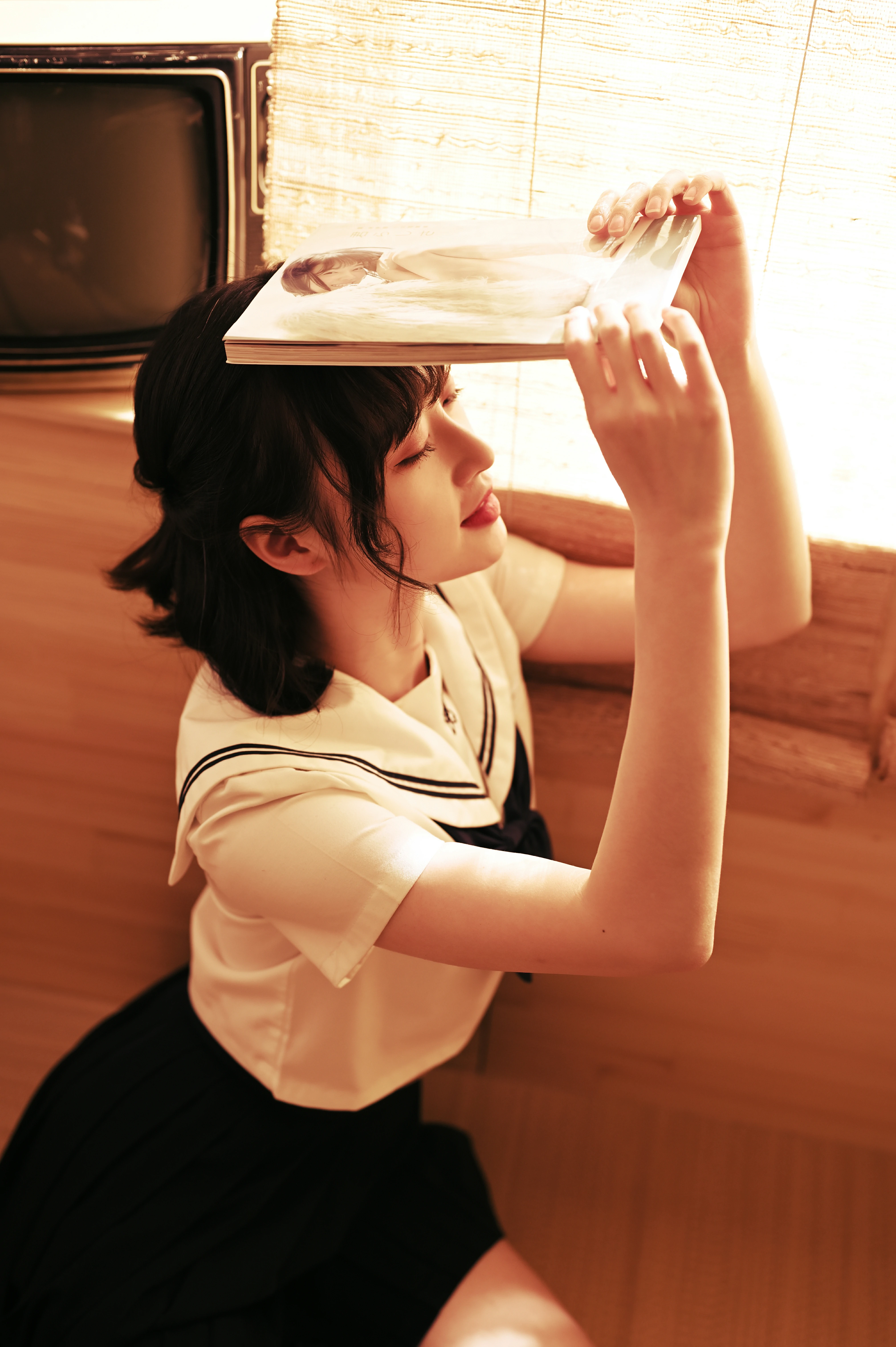 [YALAYI雅拉伊]NO.778 优等生JK 京京 白色水手制服加黑色短裙私房写真集第11张