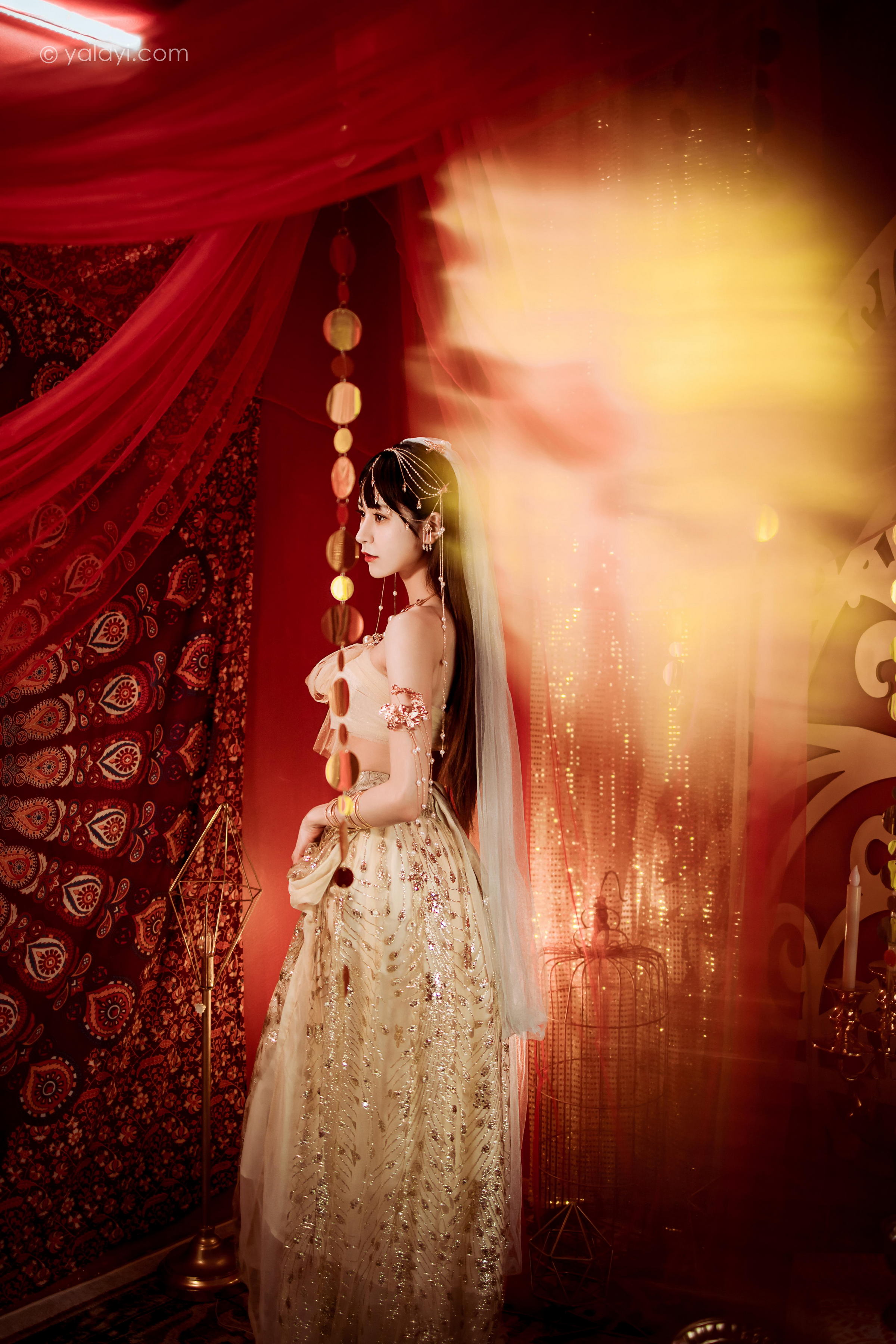 [YALAYI雅拉伊]2022.04.07 风铃公主 陈若冰 白色情趣舞裙加裹胸内衣性感私房写真集第9张