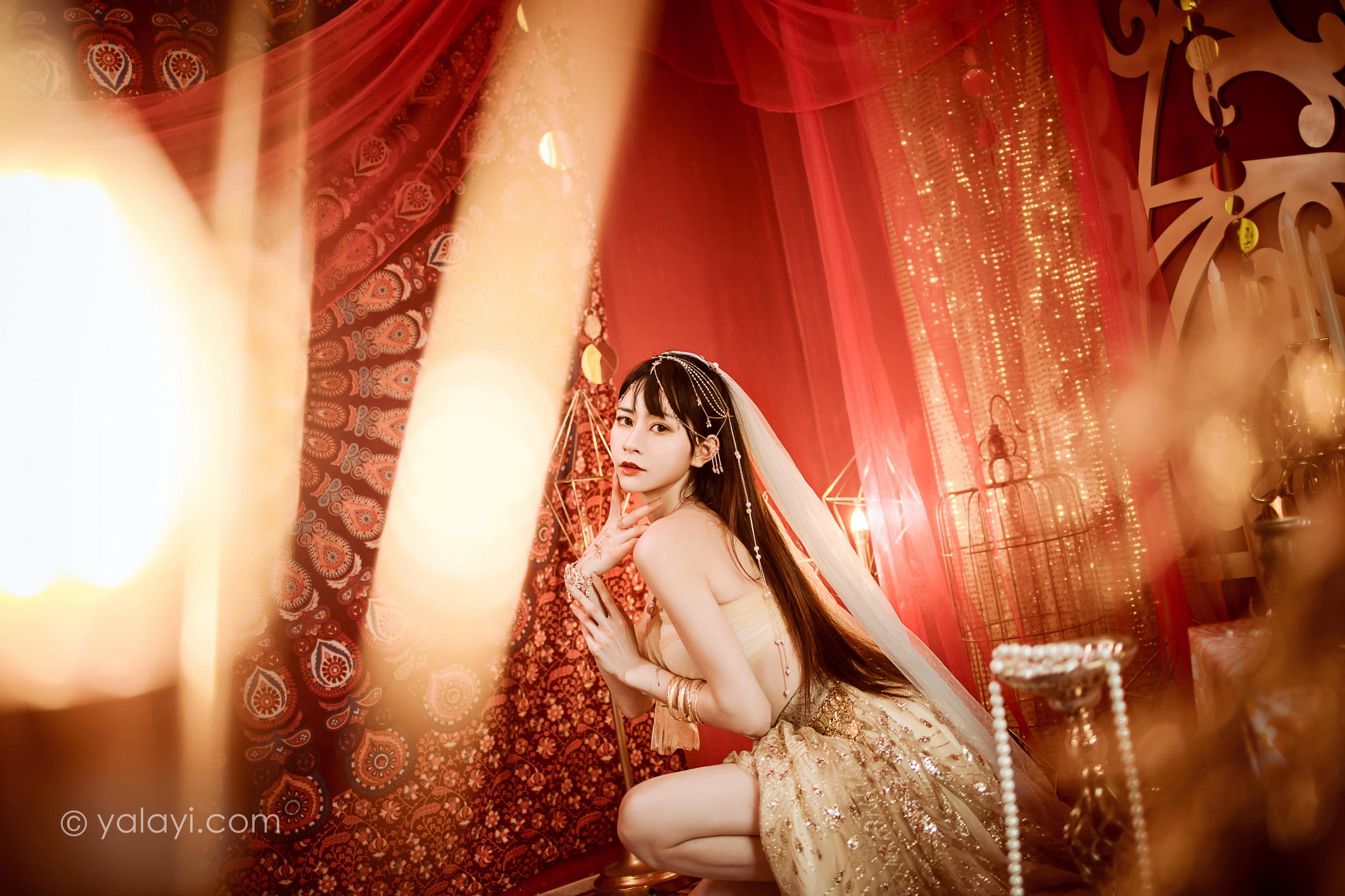 [YALAYI雅拉伊]2022.04.07 风铃公主 陈若冰 白色情趣舞裙加裹胸内衣性感私房写真集第12张