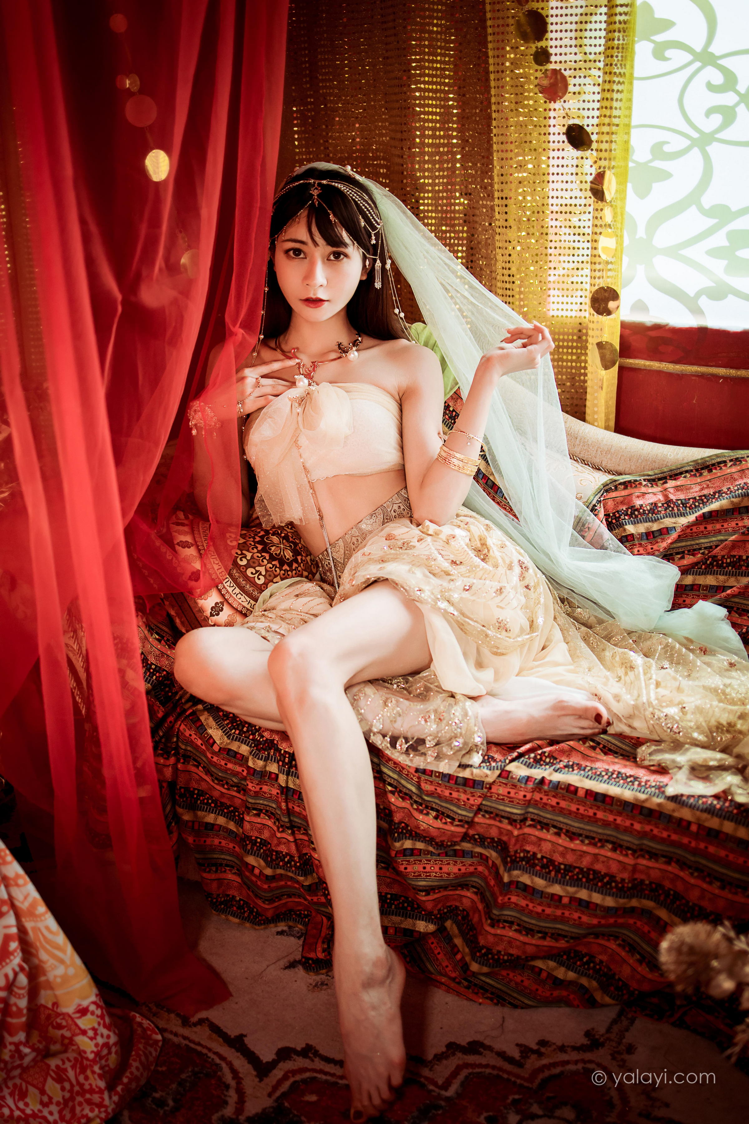 [YALAYI雅拉伊]2022.04.07 风铃公主 陈若冰 白色情趣舞裙加裹胸内衣性感私房写真集第9张