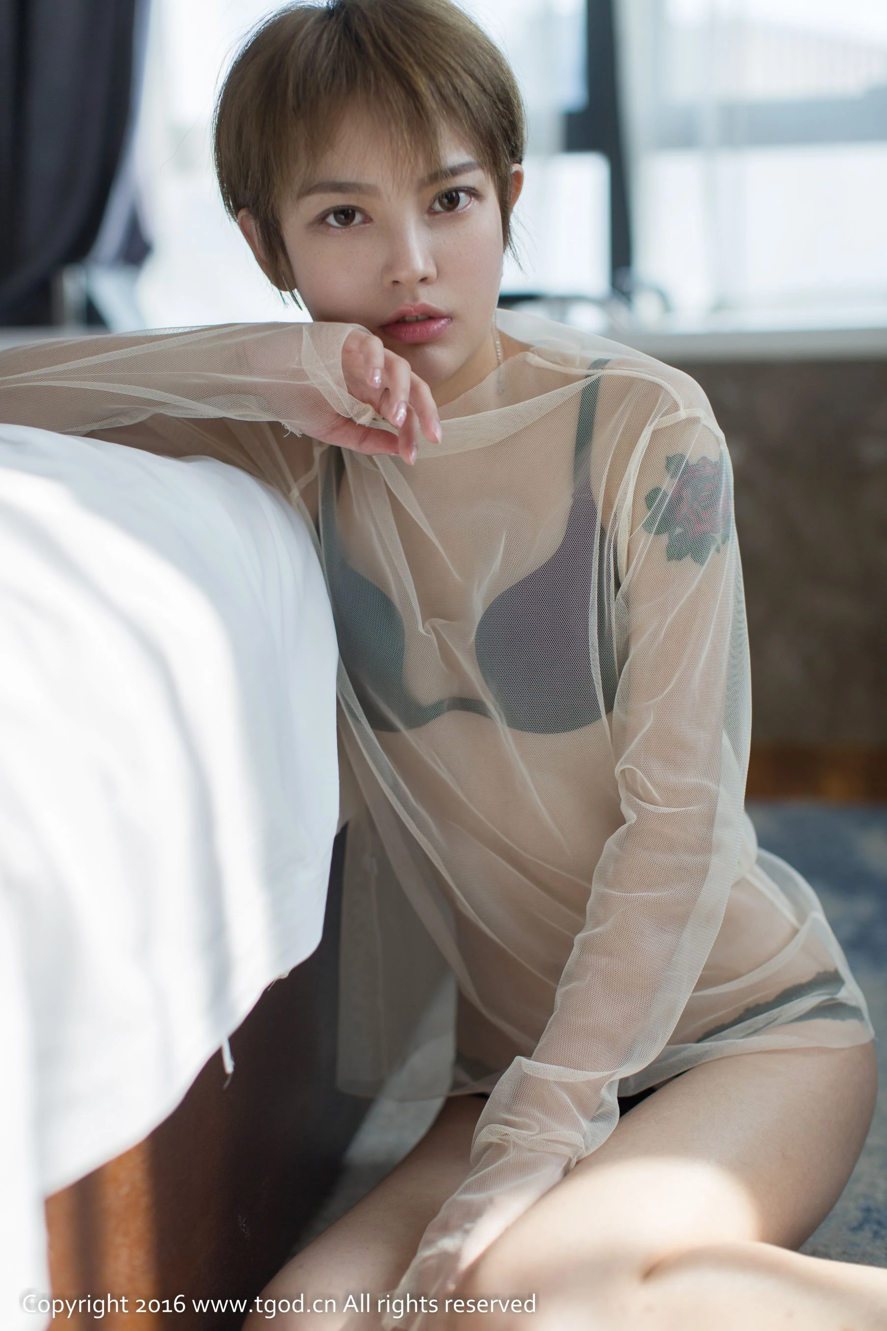  lynne黎茉《透视装短发妹子》 推女神/尤蜜荟第8张